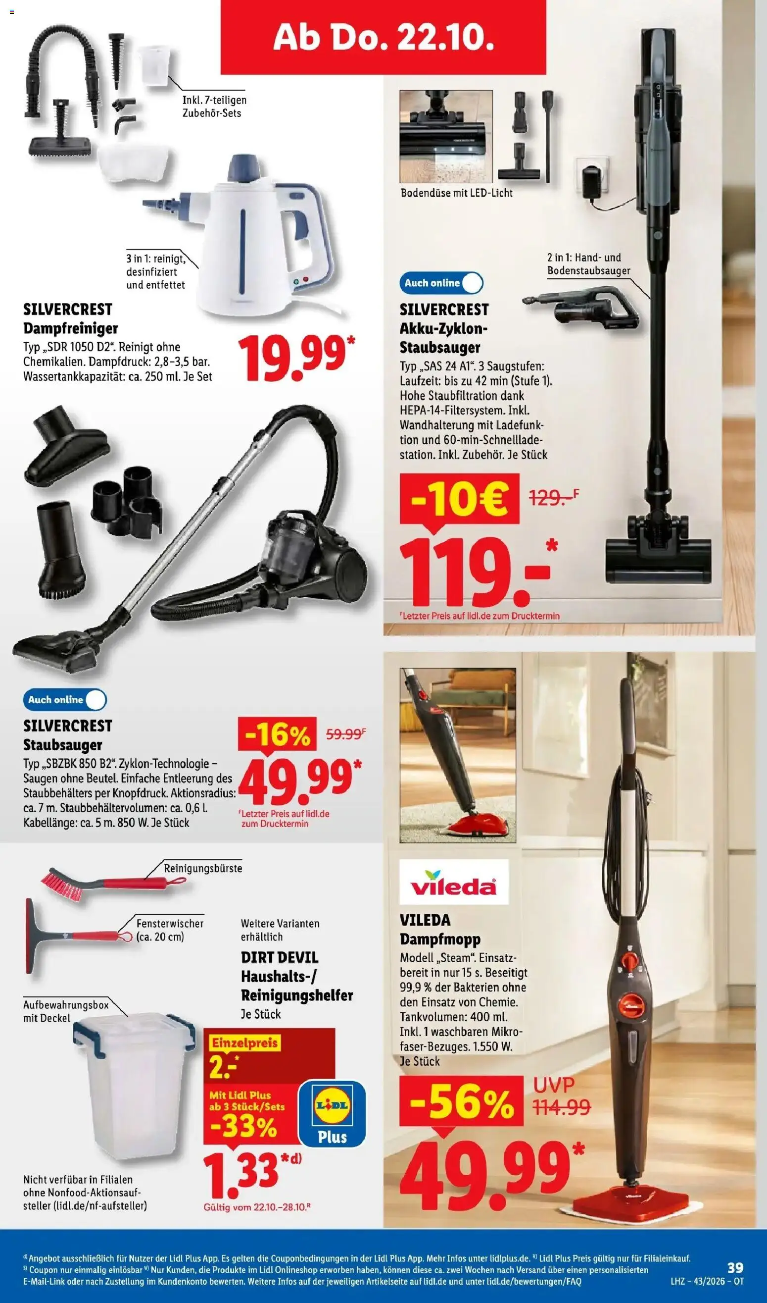 Lidl Prospekt Senftenberg (ab 19.10.2026) zum Blättern » Angebote | Seite: 57 | Produkte: Staubsauger