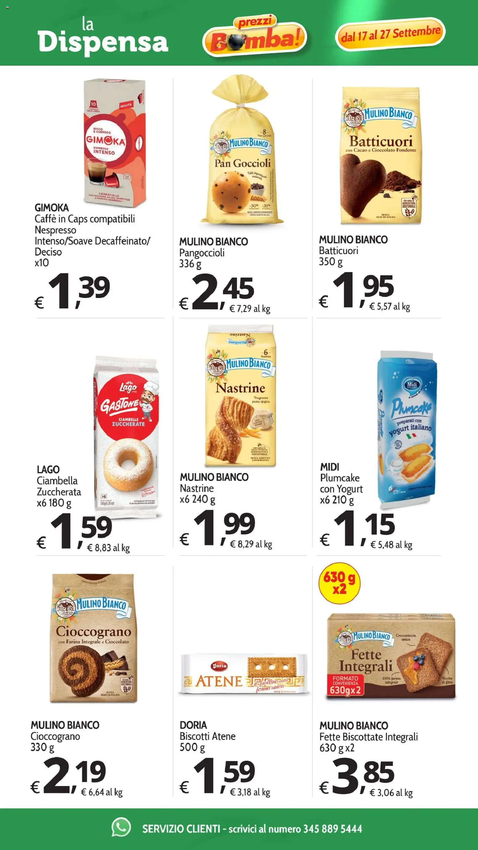 Volantino Primo Prezzo del 17/09/2026 | Pagina: 3 | Prodotti: Caffè, Cioccolato, Pasta sfoglia, Farina integrale