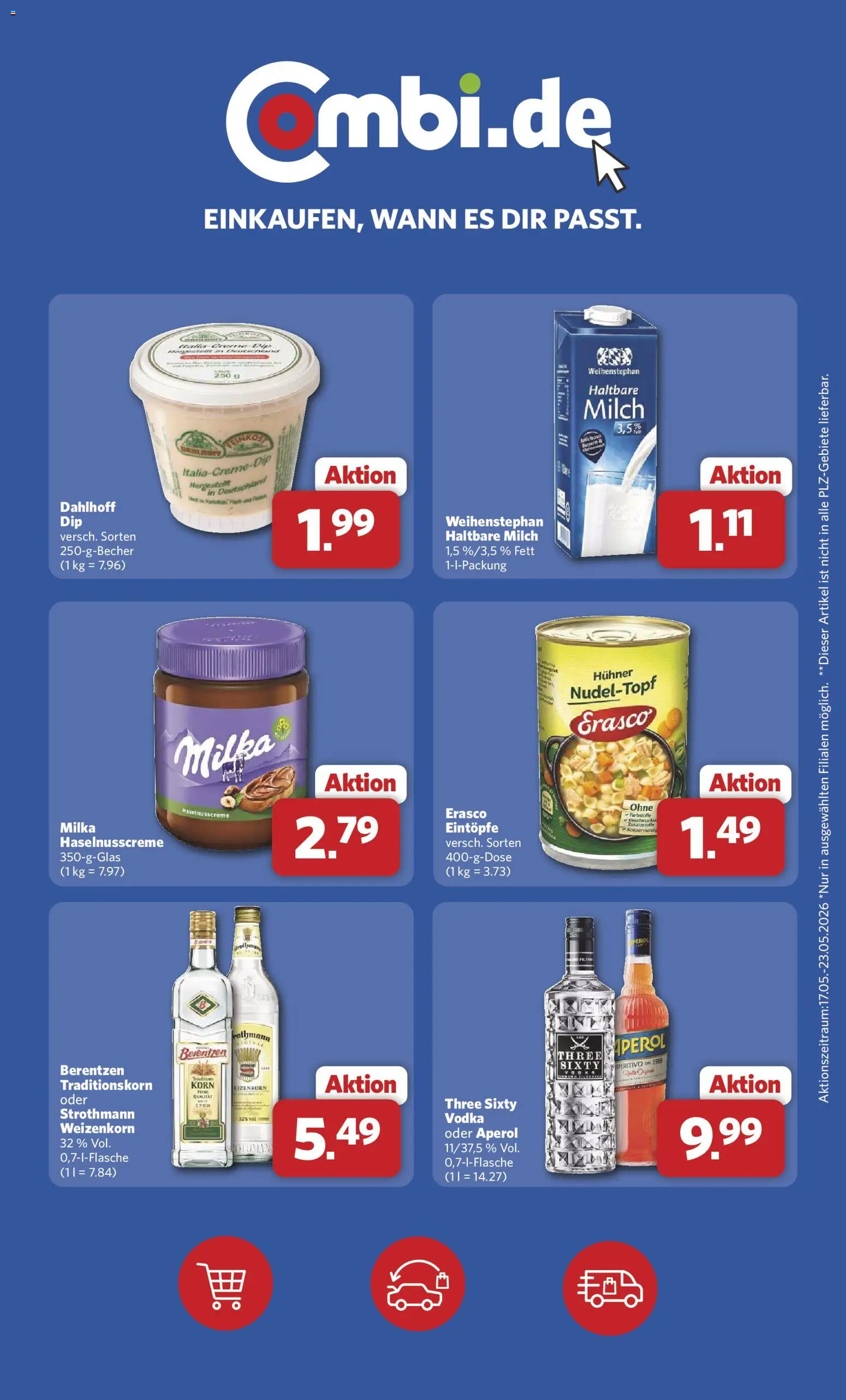 Combi Prospekt 	 – gültig ab 18.05.2026 | Seite: 30 | Produkte: Milch, Milka, Aperol, Vodka