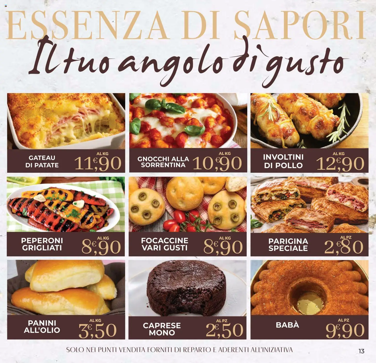 Volantino Eté del 11/09/2026 | Pagina: 13 | Prodotti: Pollo, Peperoni, Patate, Gnocchi
