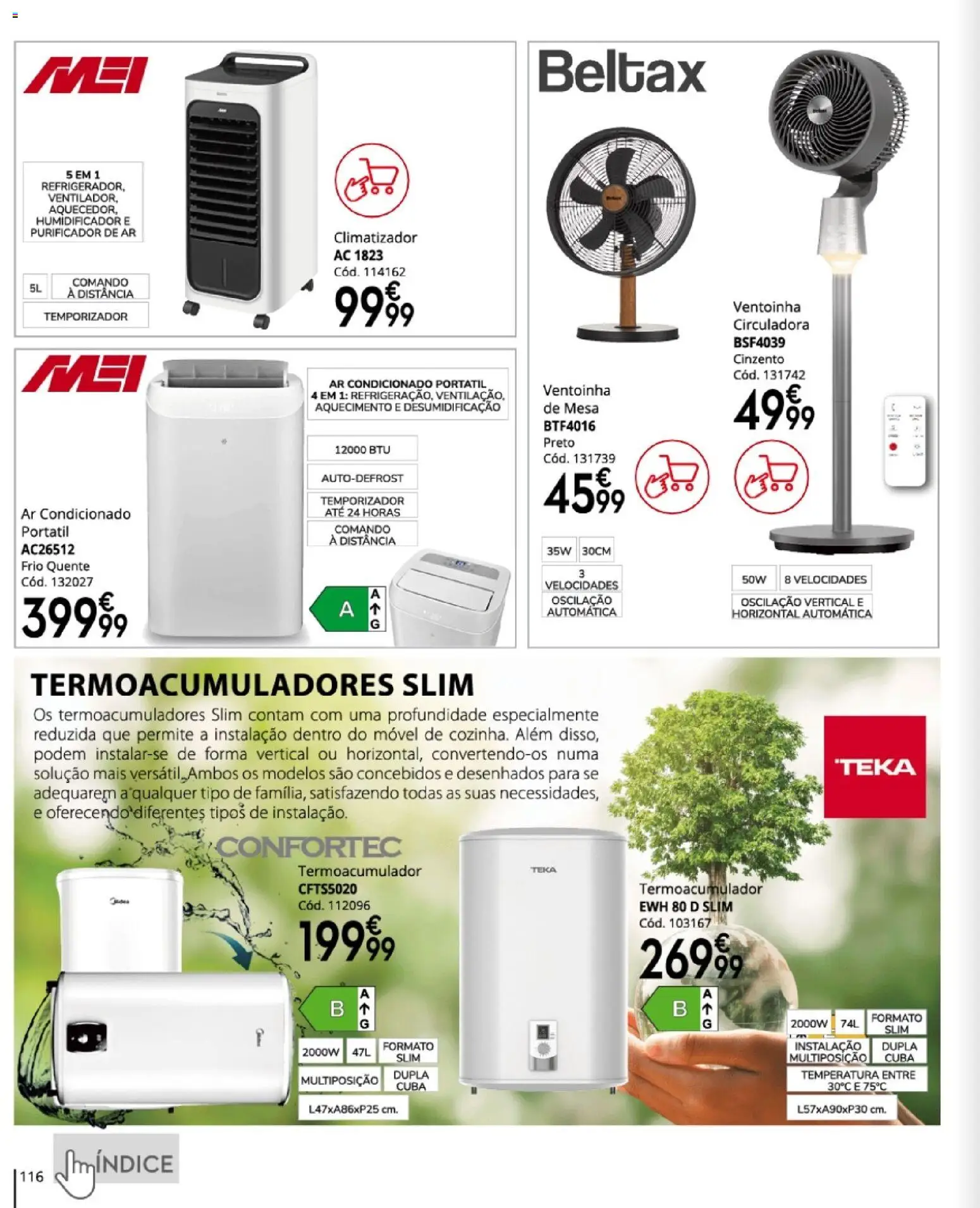 Conforama folheto │ válido de 16.04.2026 | Página: 116 | Produtos: Ar condicionado, Purificador de ar, Mesa