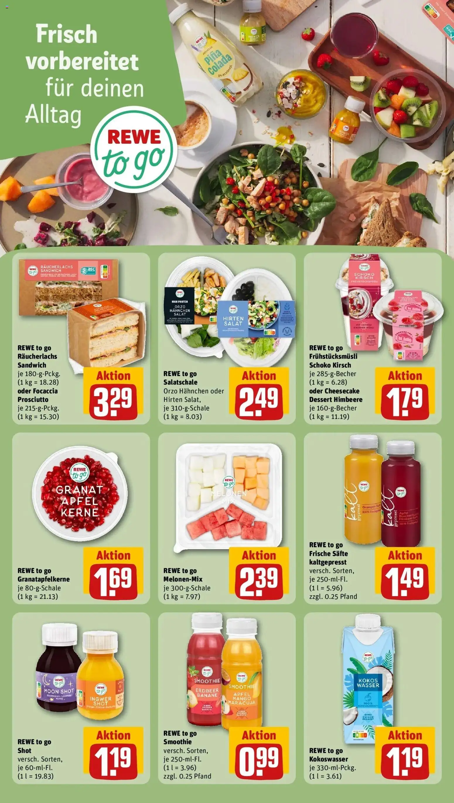 REWE Prospekt ab 19.10.2026 zum Blättern » Angebote | Seite: 21 | Produkte: Hahnchen, Räucherlachs, Wasser, Mango