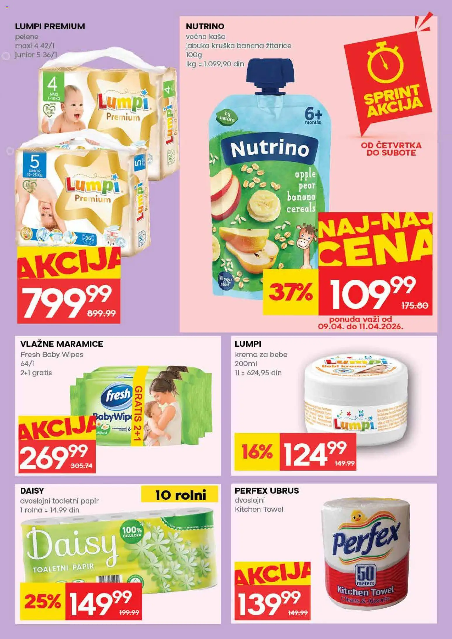 Idea katalog - važi od 09.04.2026 | Strana: 31 | Proizvode: Banana, Žitarice, Ubrus, Pelene