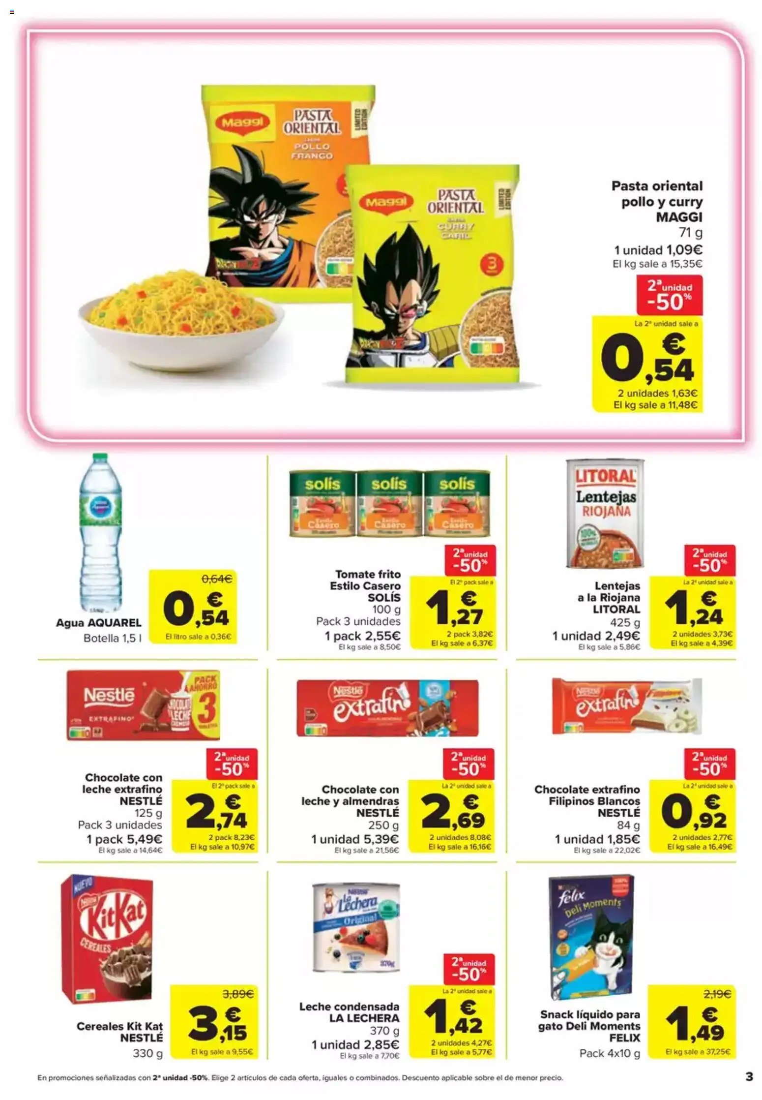 Carrefour Express folleto │ válido desde el 26/08/2026 | Página: 3 | Productos: Leche condensada, Chocolate con leche, Lentejas, Pollo