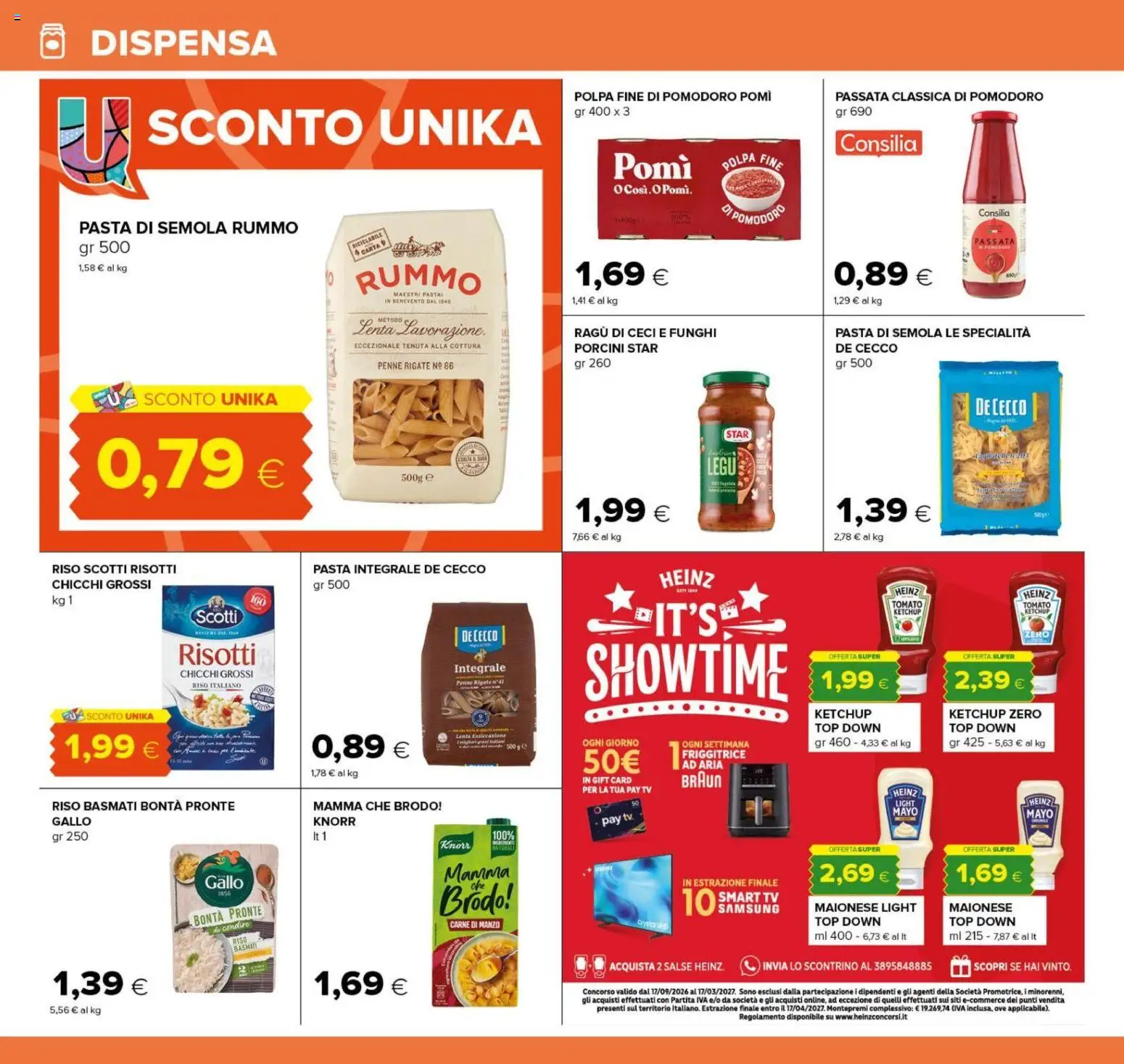 Volantino Oasi del 22/10/2026 | Pagina: 18 | Prodotti: Ketchup, Top, Semola, Friggitrice