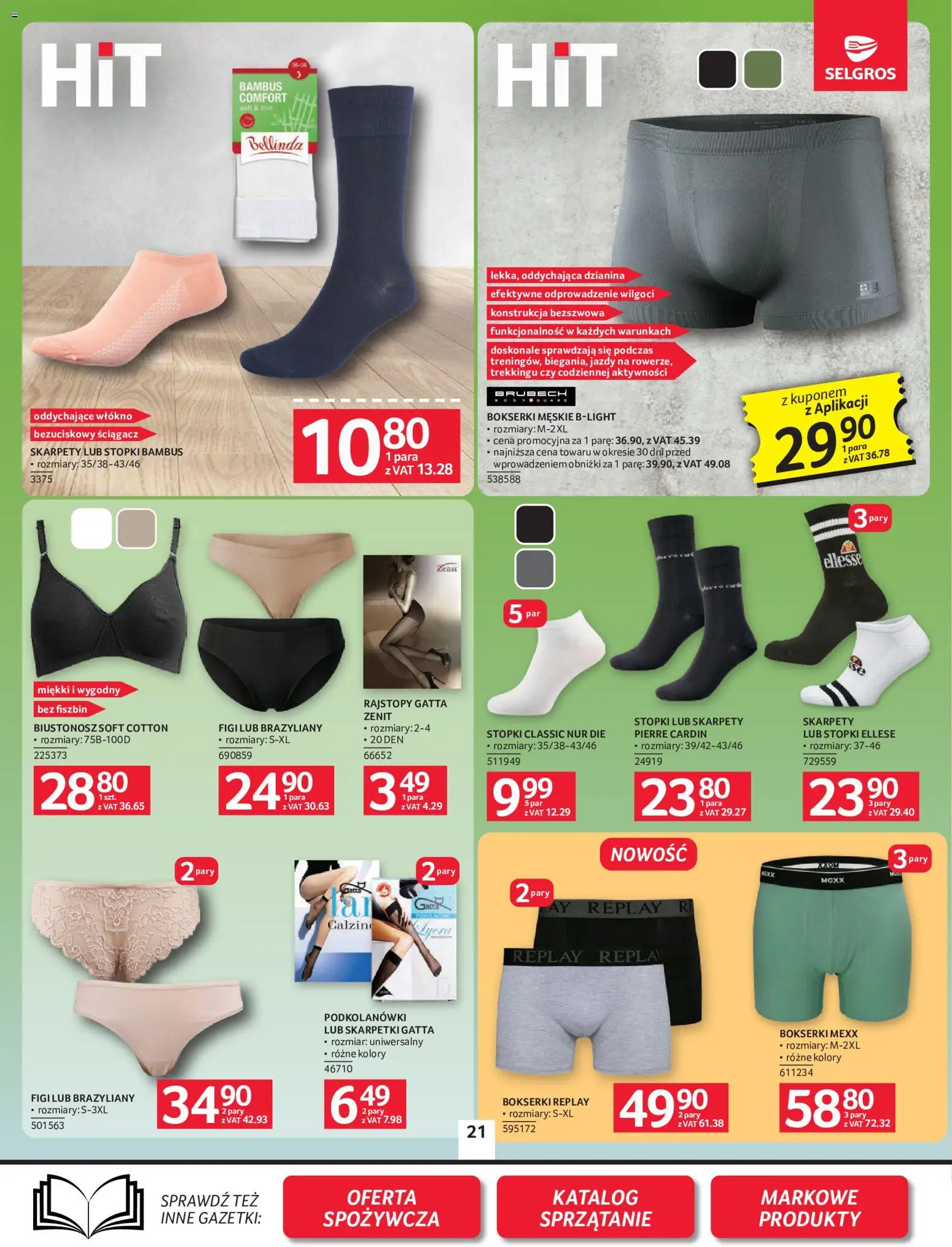 Selgros cash&carry gazetka - Oferta przemysłowa od 27.08.2026 | Strona: 23 | Produkty: Rajstopy, Skarpetki, Podkolanówki, Figi