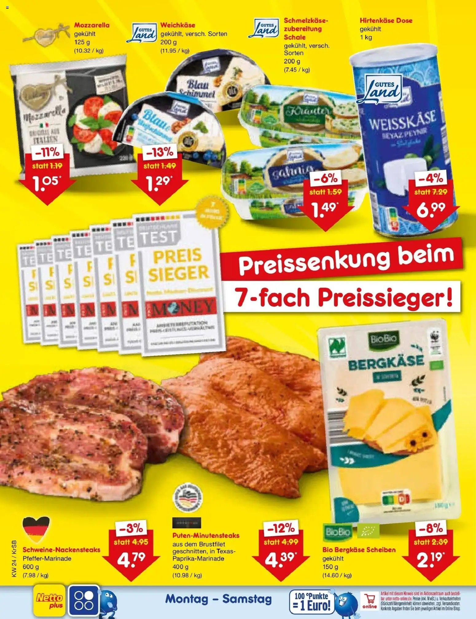 Netto Marken-Discount Prospekt Jüchen – gültig ab 15.06.2026 | Seite: 6 | Produkte: Mozzarella