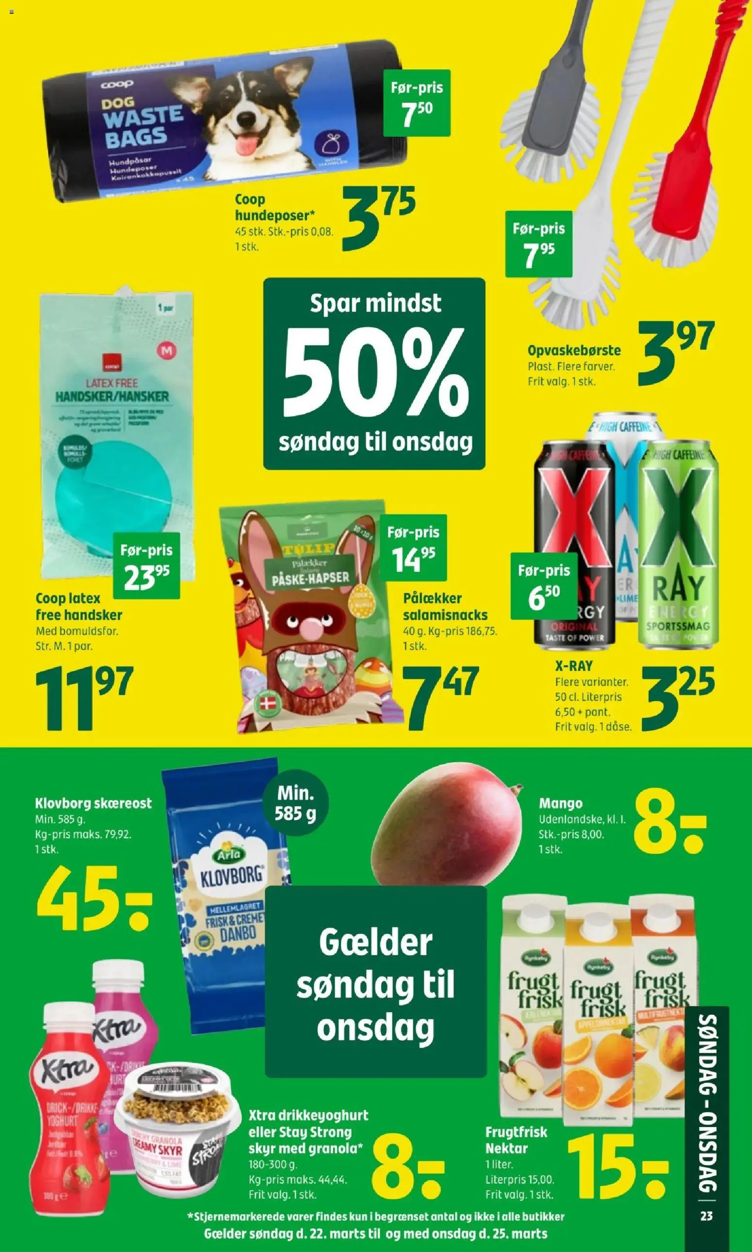 Coop 365 tilbudsavis – gyldig fra 19.03.2026 | Side: 3 | Produkter: Yoghurt, Creme, Salami, Handsker