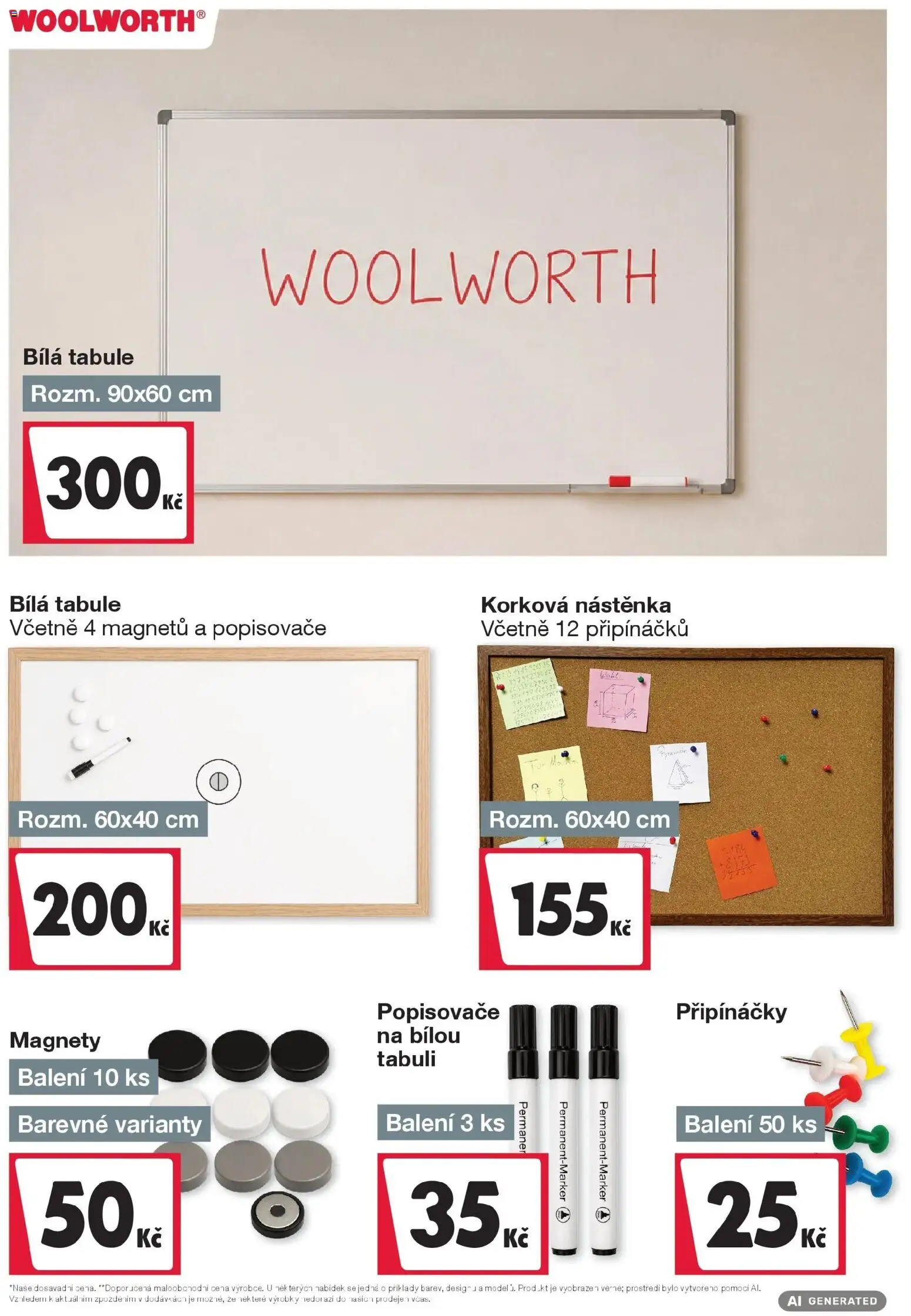 Woolworth leták - Třebíč od 21.08.2026 - akční nabídka | Strana: 19 | Produkty: Korková nástěnka, Tabule