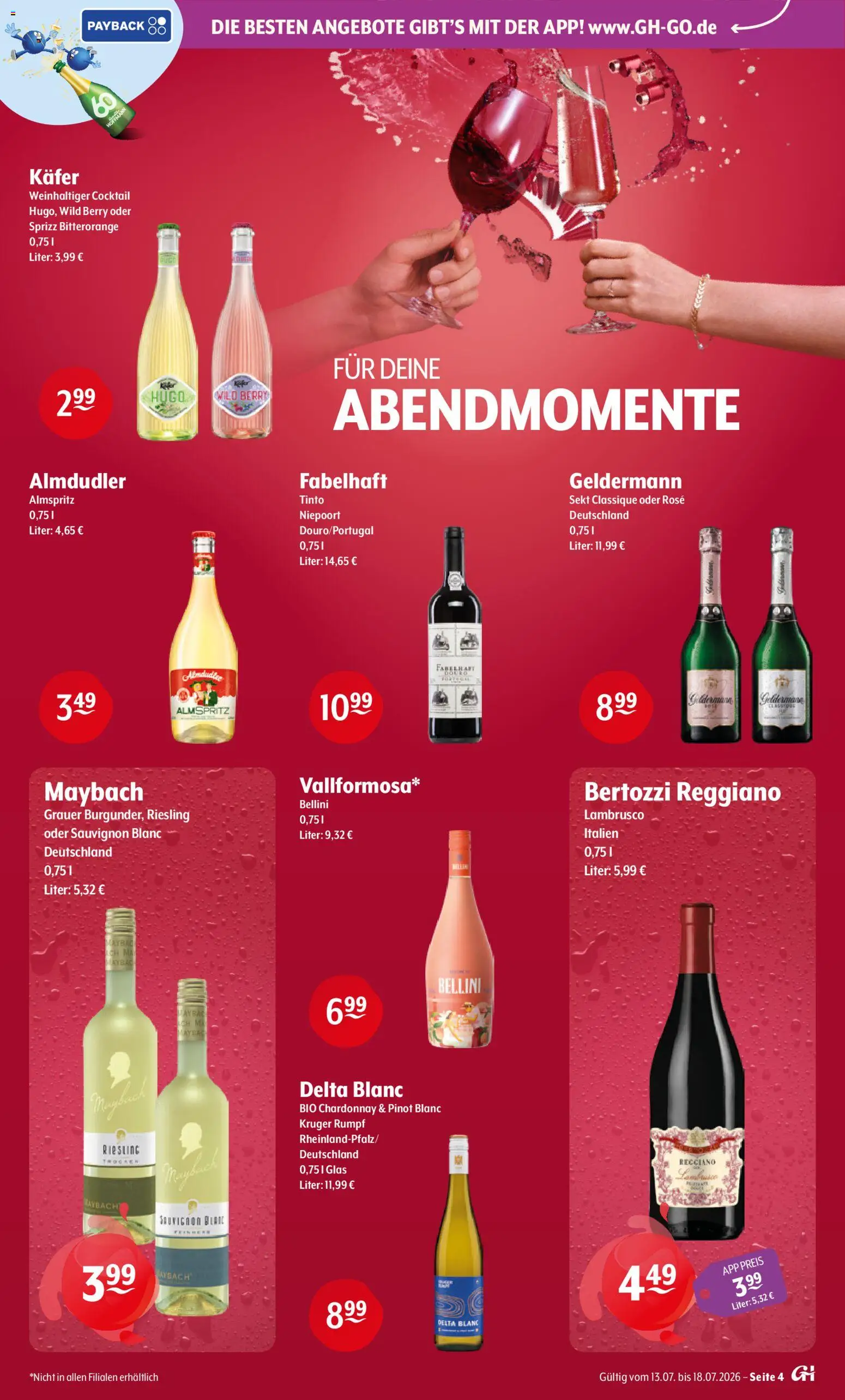 Getränke Hoffmann - Nordrhein - Westfalen – gültig ab 13.07.2026 | Seite: 4 | Produkte: Sekt, Hugo