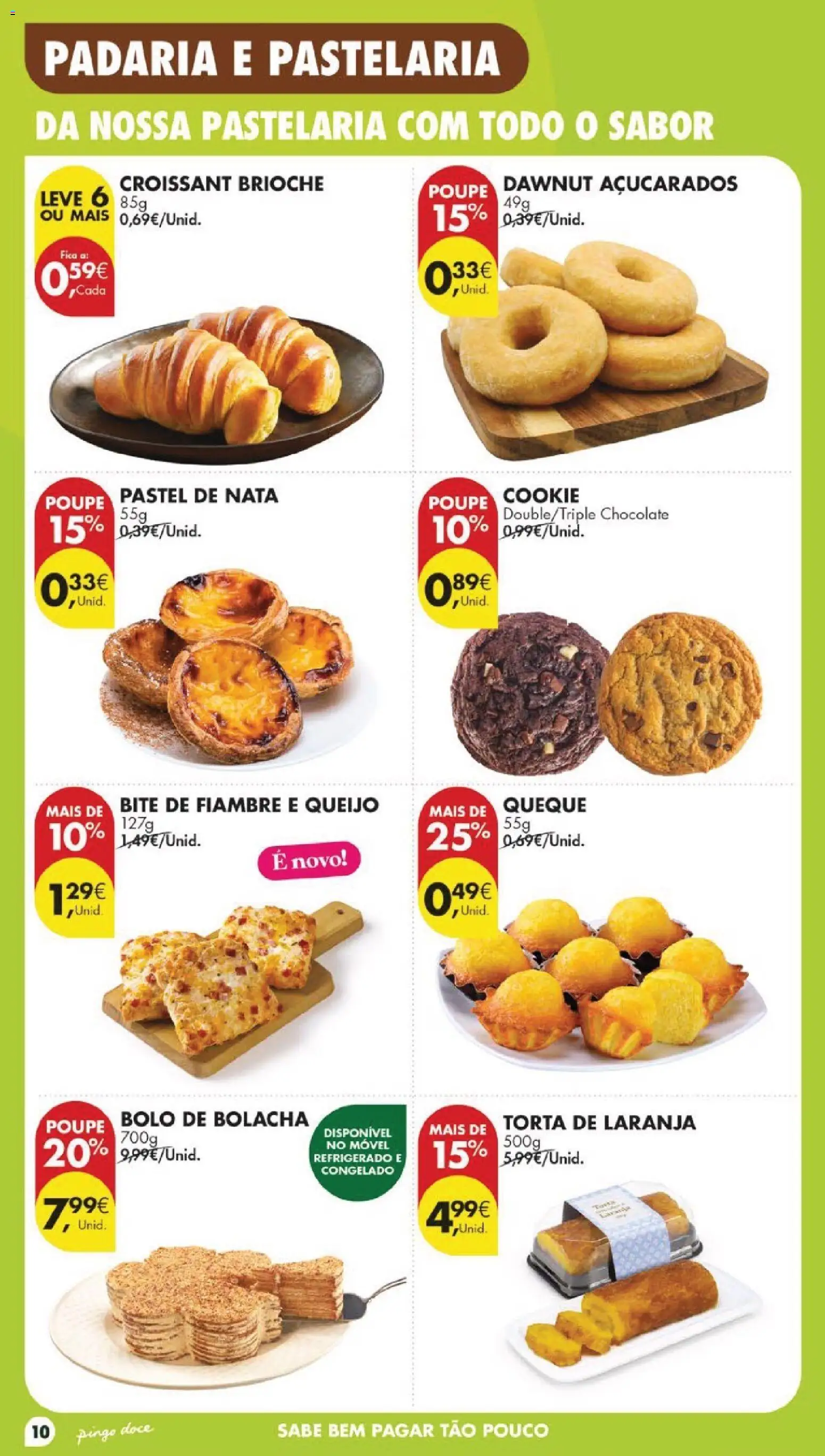 Pingo Doce folheto │ válido de 04/08/2026 | Página: 12 | Produtos: Padaria, Bolo, Queijo, Chocolate