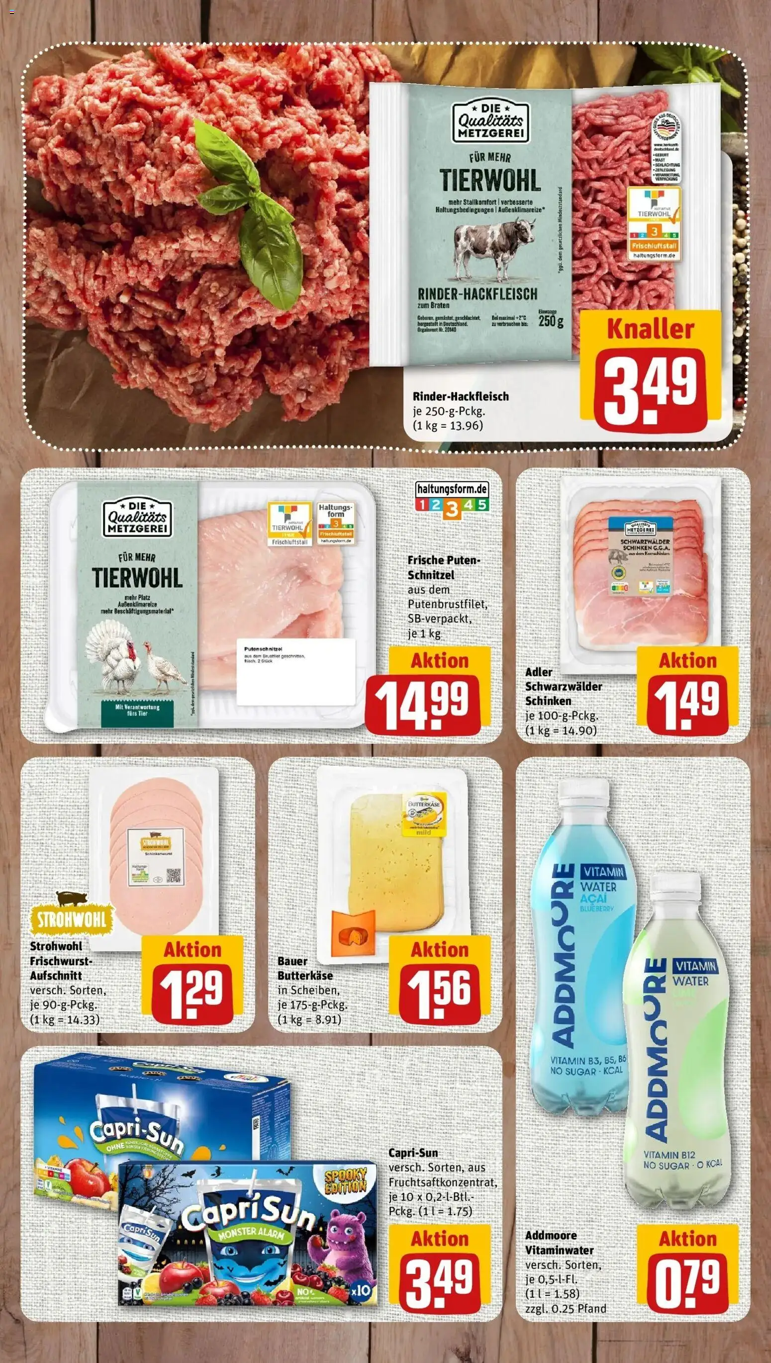 REWE Prospekt ab 19.10.2026 zum Blättern » Angebote | Seite: 7 | Produkte: Schnitzel, Monster, Putenschnitzel, Schinken
