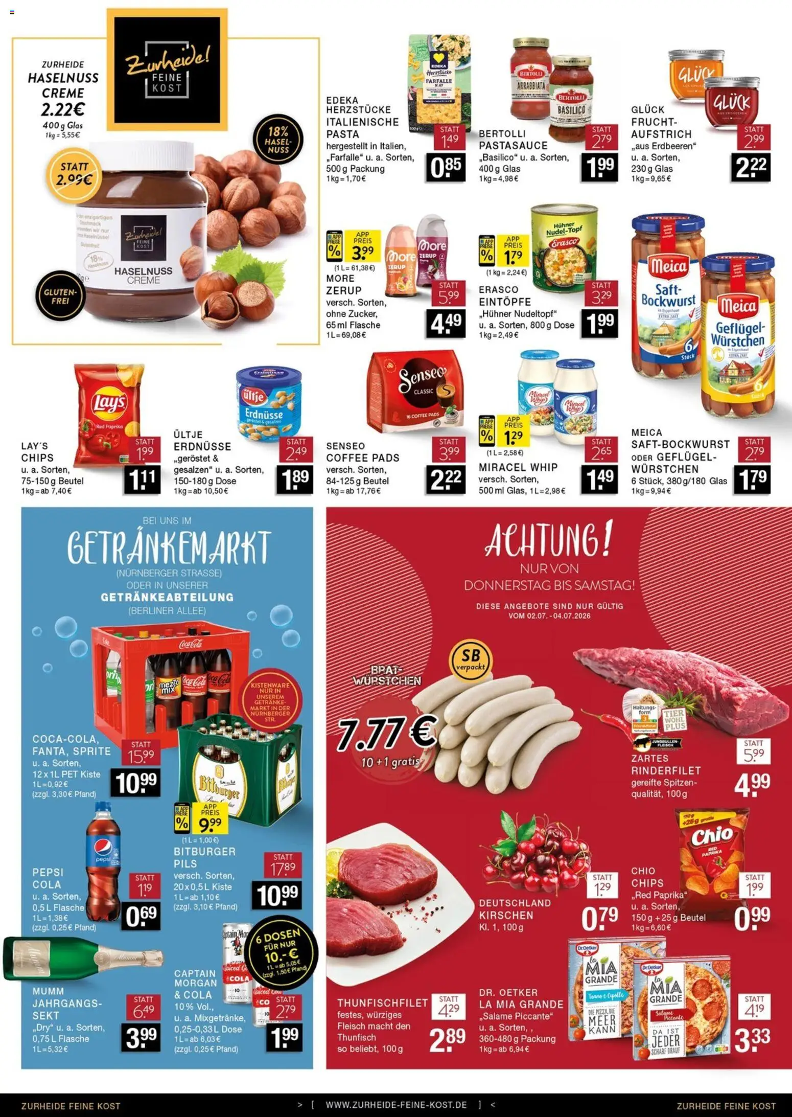 Edeka Zurheide Prospekt – gültig ab 29.06.2026 | Seite: 8 | Produkte: Sprite, Pils, Kirschen, Erdbeeren
