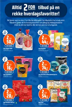 Forhåndsvisning av Coop Obs kundeavis gyldig fra 17/08/2026 | Side: 29 | Produkter: Tomater, Pasta, Ricotta, Hakkede tomater