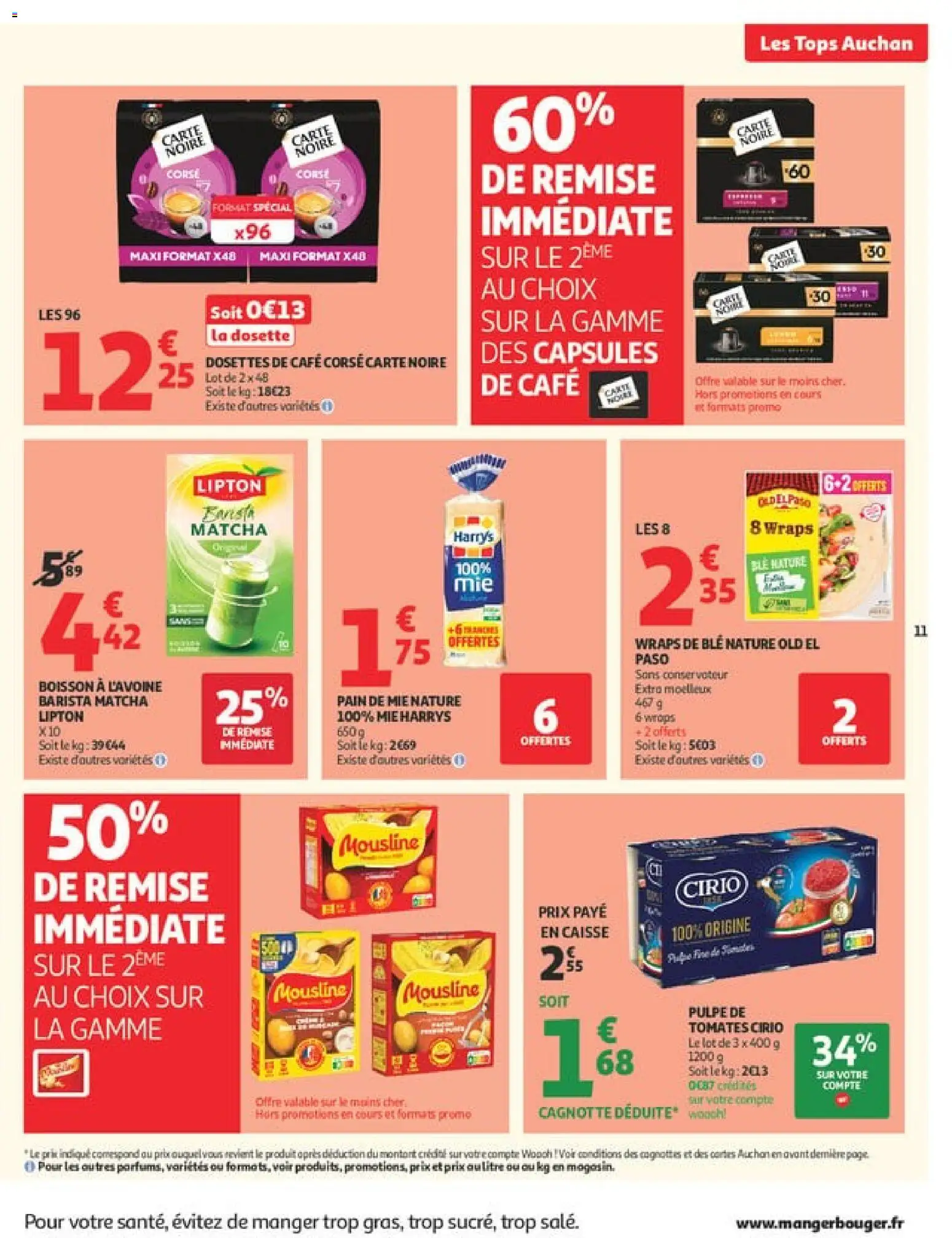 {H1} | Page: 11 | Produits: Casseroles, Pain de mie, Pain, Tomates