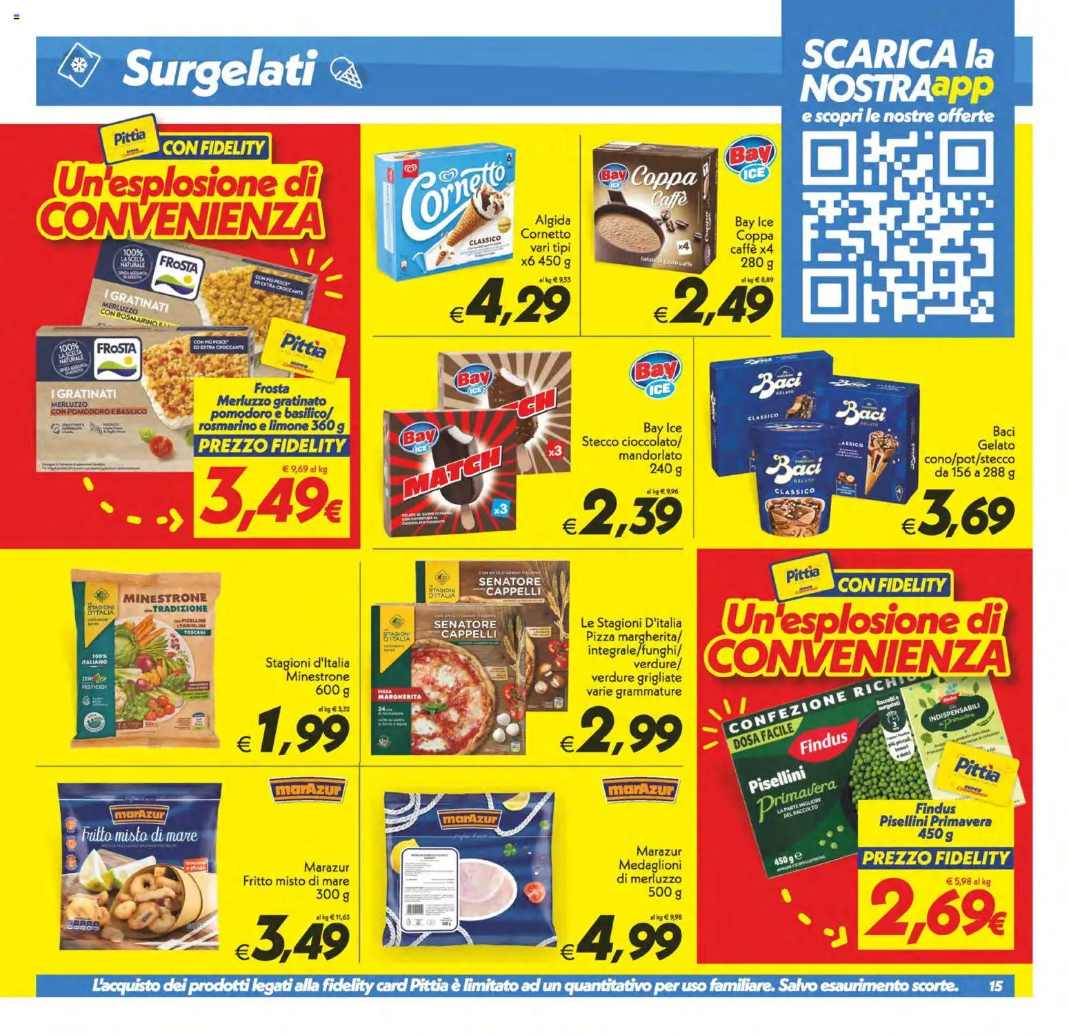 Volantino SuperConveniente del 22/09/2026 | Pagina: 15 | Prodotti: Merluzzo, Gelato, Verdure, Pomodoro