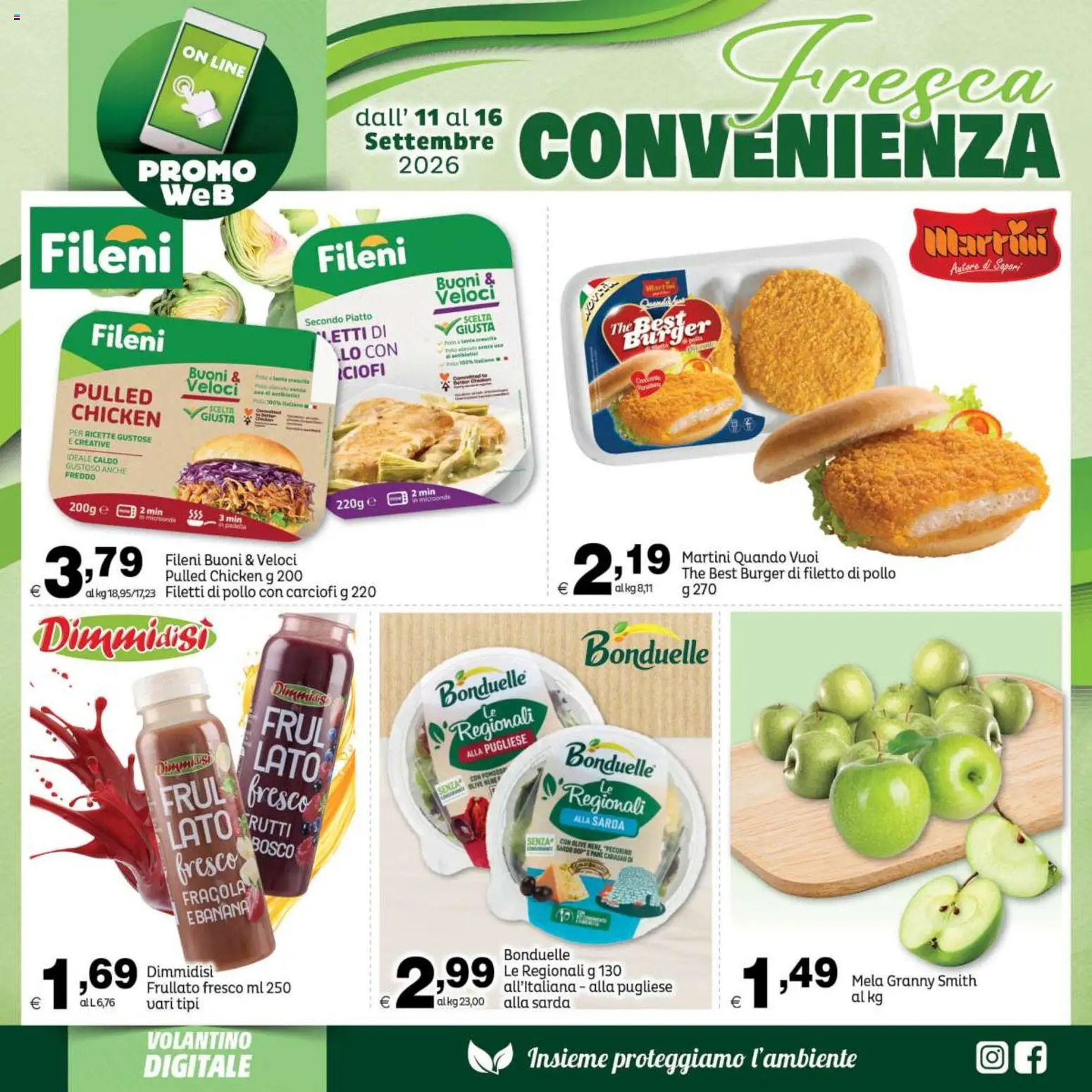 Volantino Elite Supermercati del 11/09/2026 | Pagina: 7 | Prodotti: Pollo, Martini, The, Piatto