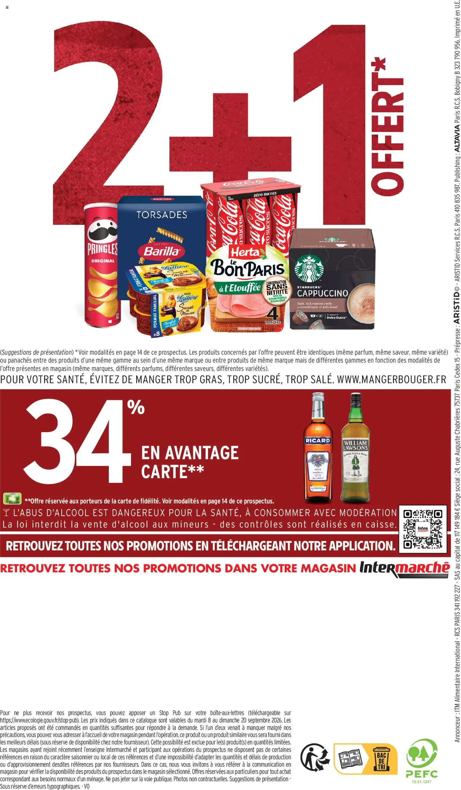 {H1} | Page: 20 | Produits: Whisky, Ricard, Nescafe dolce gusto, Starbucks