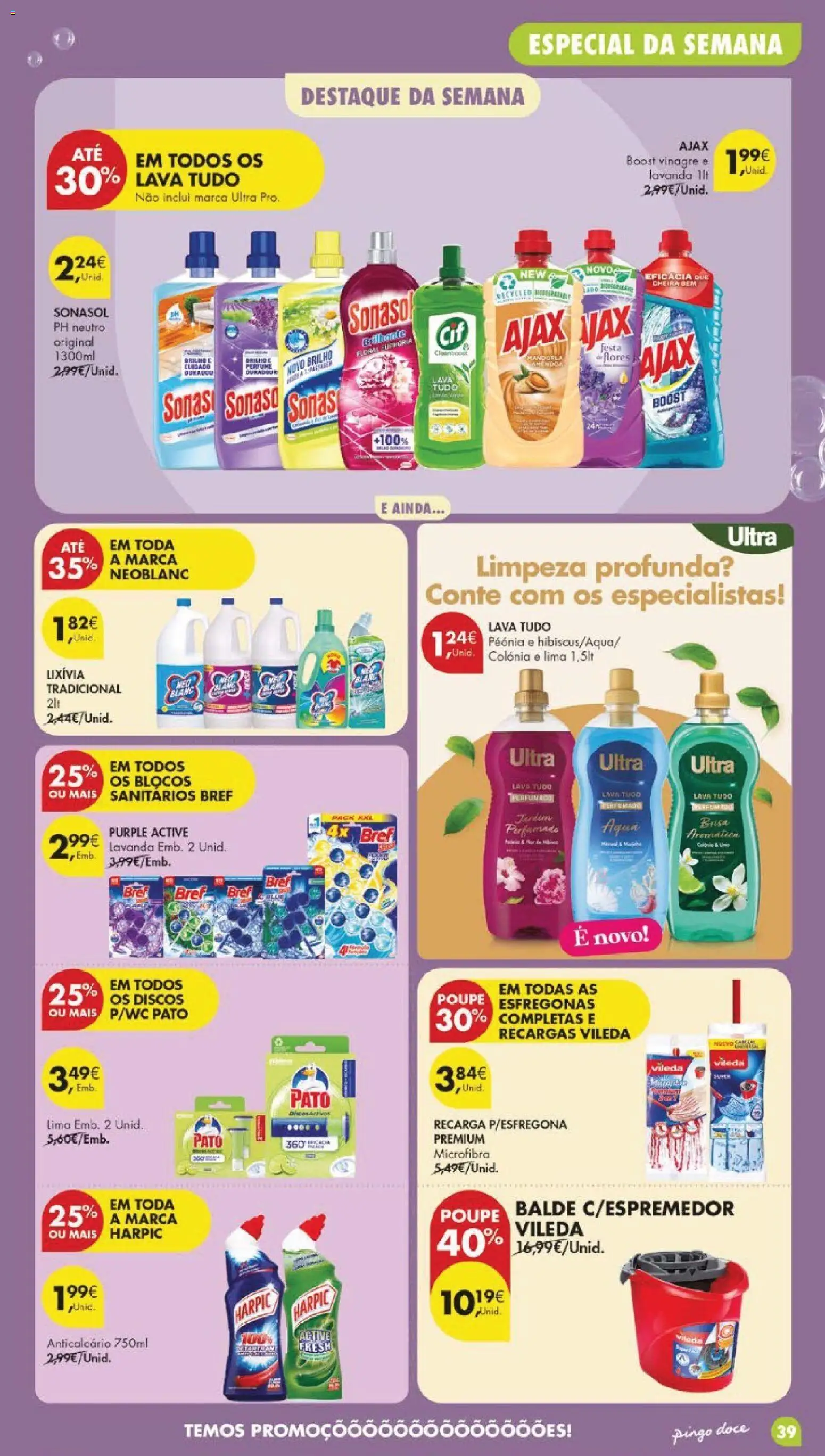 Pingo Doce folheto │ válido de 05.05.2026 | Página: 43 | Produtos: Agua, Vinagre, Balde, Perfume