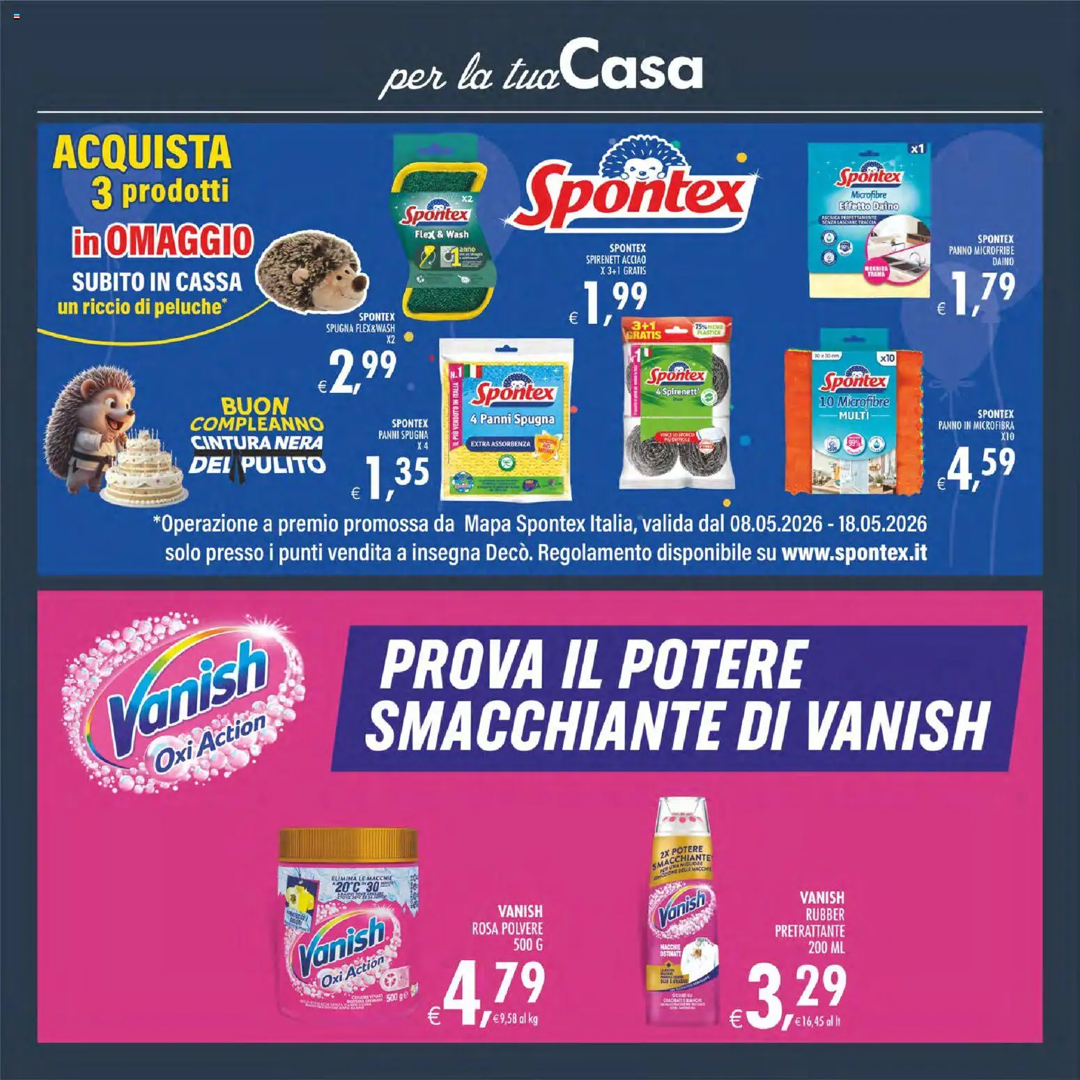 Volantino Decò del 08.05.2026 | Pagina: 38 | Prodotti: Spugna, Cintura