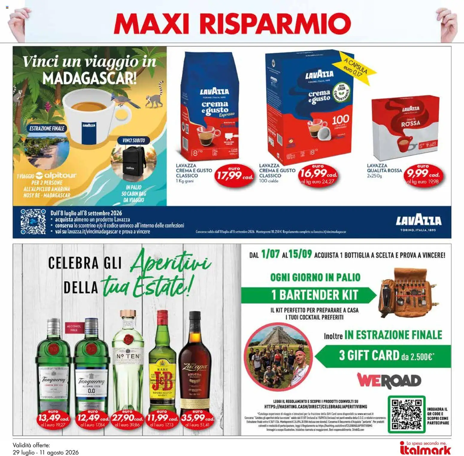 Volantino Italmark del 29/07/2026 | Pagina: 32 | Prodotti: Crema, Lavazza, Bottiglia