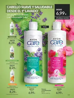 Vista previa Catálogo AVON campaña 5 válido desde el 01.05.2026 | Página: 145 | Productos: Champú, Acondicionador, Manteca, Αποφλοιωτής σκόρδου