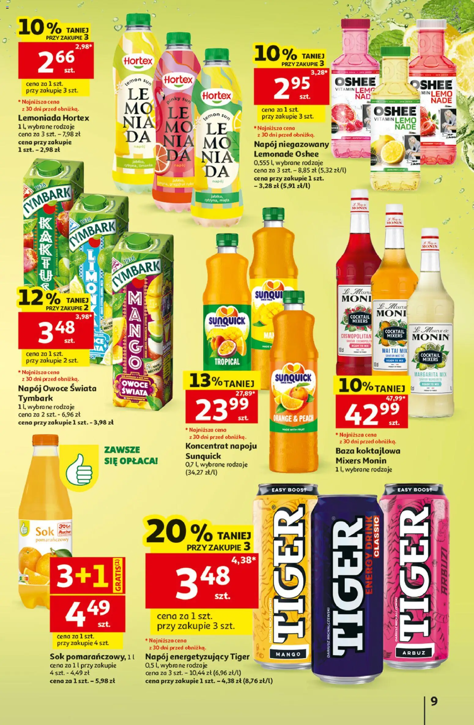 Auchan gazetka - 30 Lat Hipermarket od 02.07.2026 | Strona: 9 | Produkty: Arbuz, Mięta, Sok, Grejpfrut