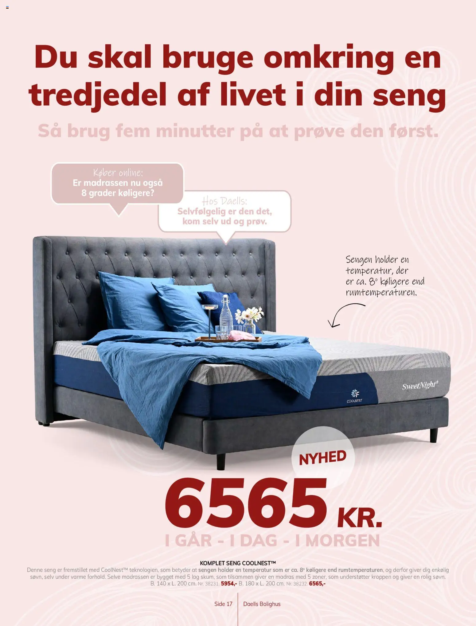 Daells Bolighus tilbudsavis – gyldig fra 29/07/2026 | Side: 17 | Produkter: Seng, Madras, Søm