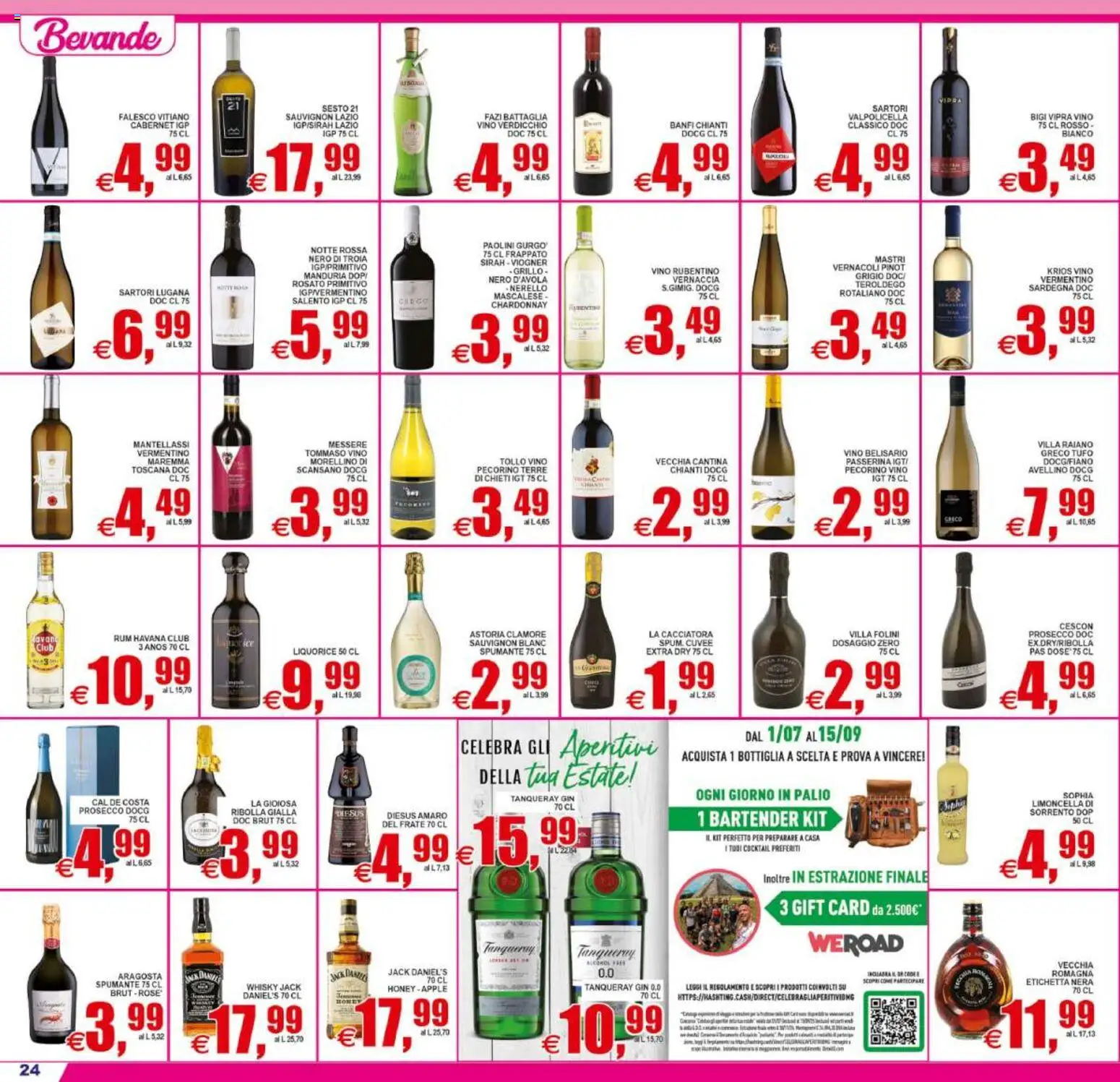 Volantino Pewex del 31/07/2026 | Pagina: 24 | Prodotti: Gin, Bevande, Vino, Spumante