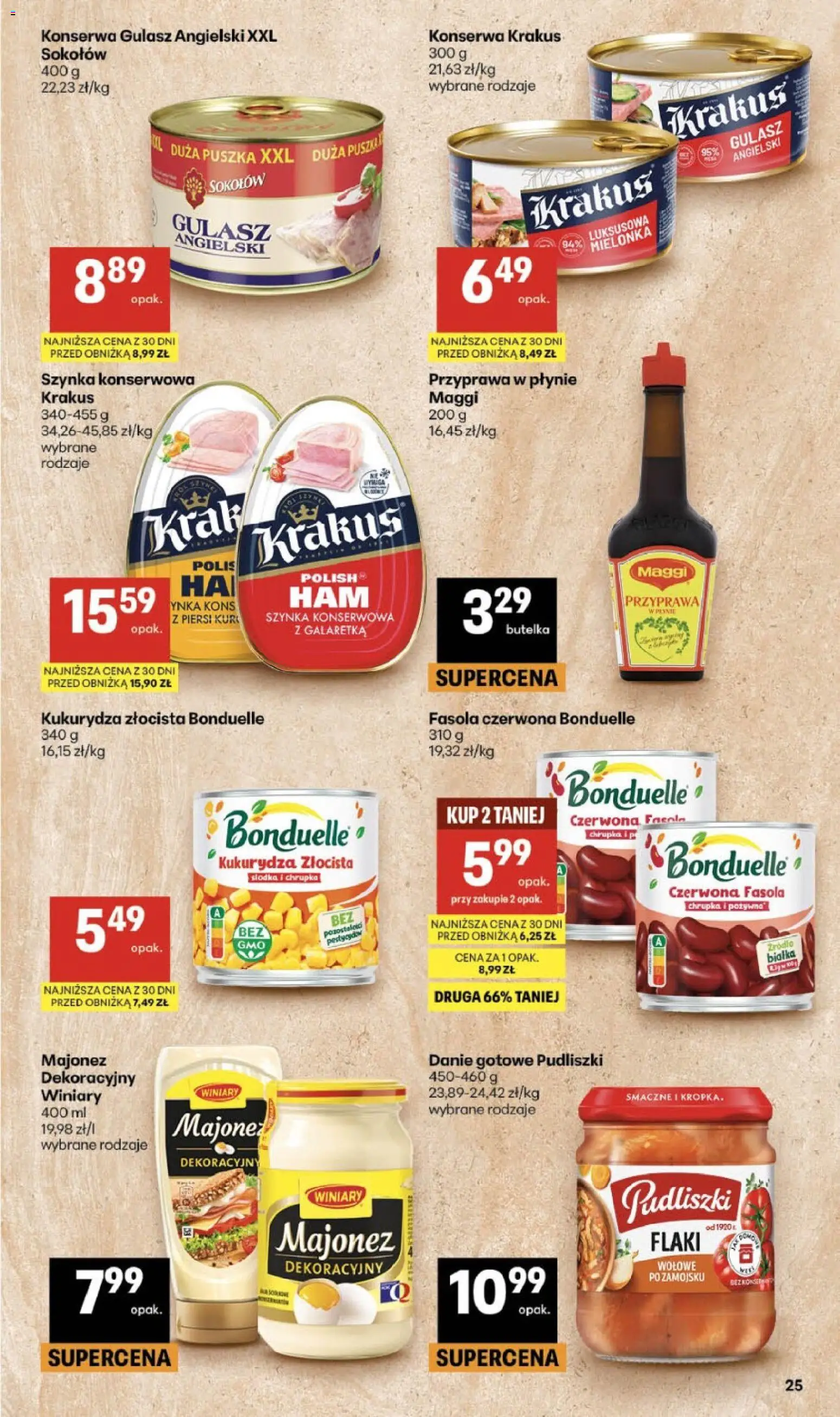 Delikatesy Centrum gazetka od 22.10.2026 | Strona: 25 | Produkty: Piersi, Kukurydza, Szynka, Maggi
