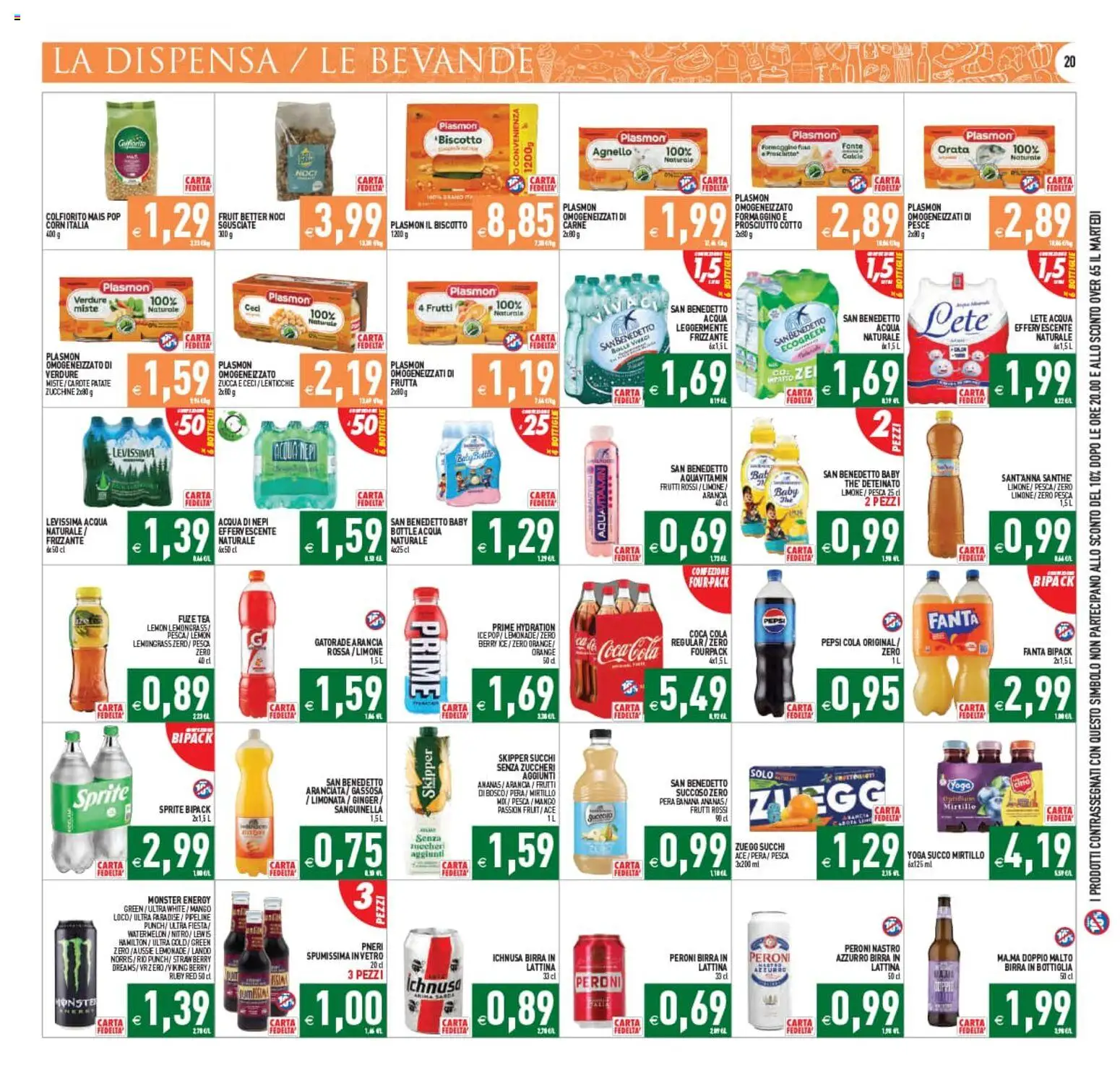 Volantino PIM Supermercati del 10.06.2026 | Pagina: 20 | Prodotti: Limonata, Noci, Zucca, Fanta