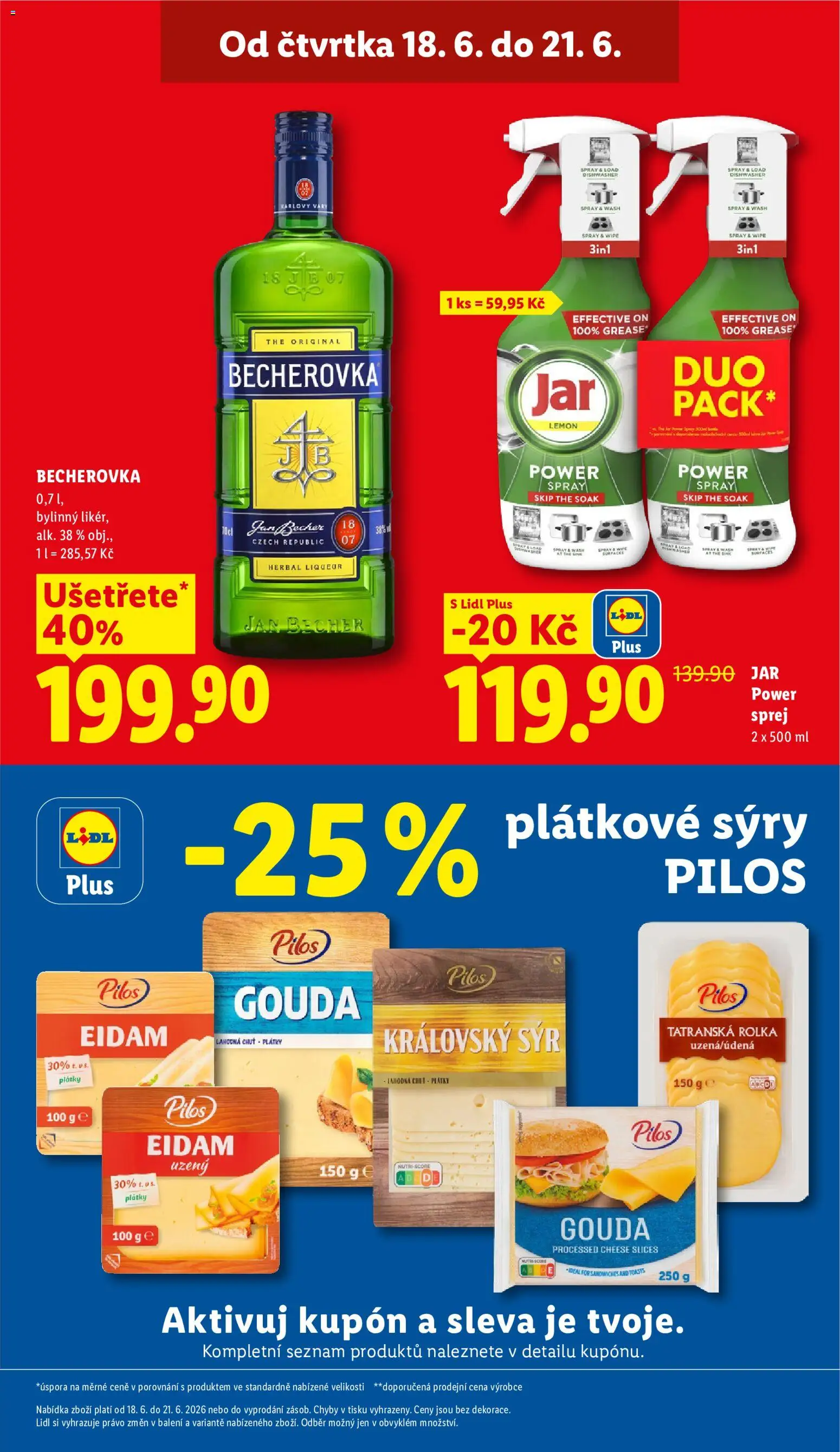 Lidl leták od 15.06.2026 | Strana: 3 | Produkty: Gouda, Sýr, Becherovka, Jar