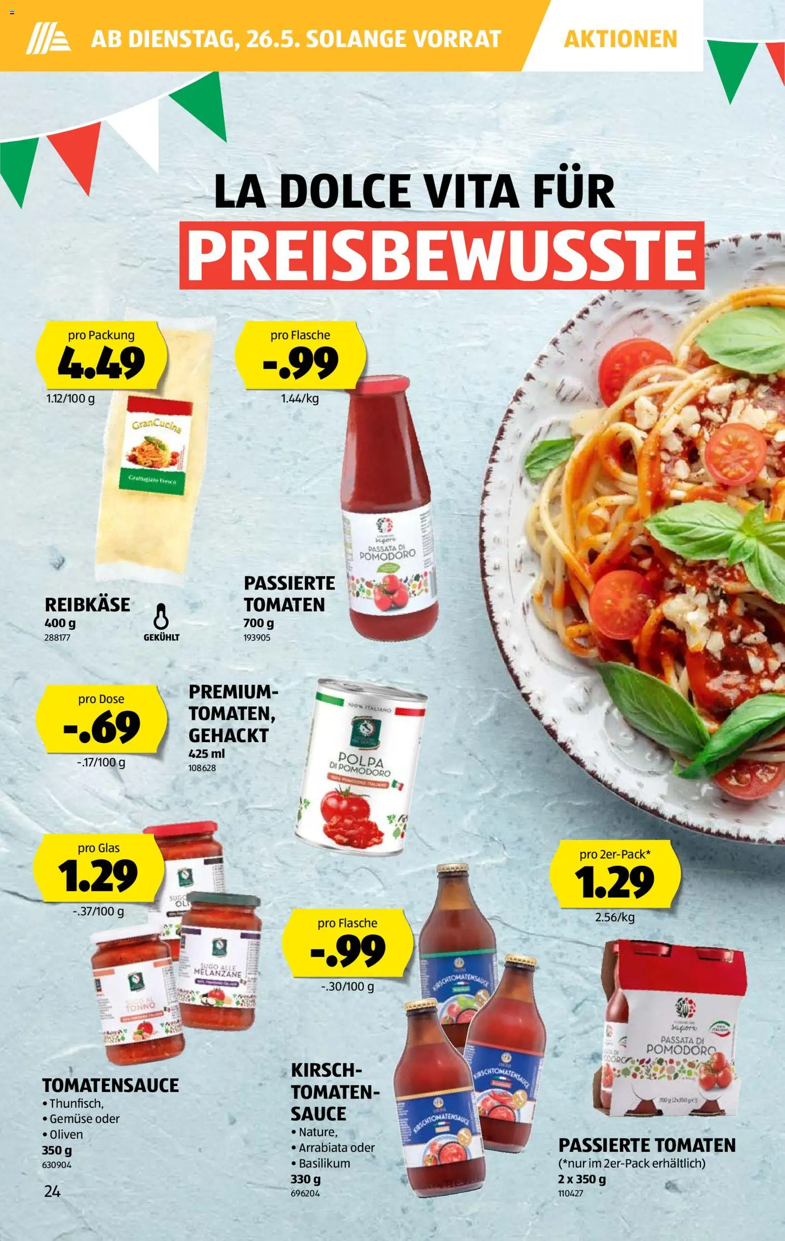 Aldi aktionen – gültig ab 21.05.2026 | Seite: 24 | Produkte: Tomaten, Gemüse