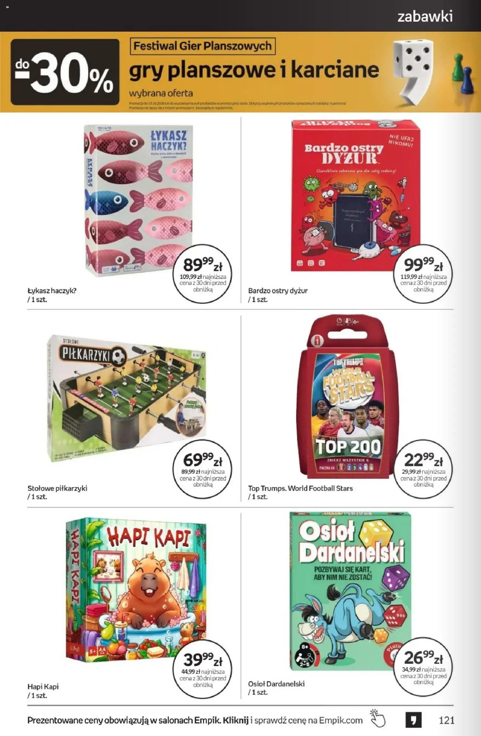 Empik promocje - Tom kultury Zabawki od 23.09.2026 | Strona: 30 | Produkty: Zabawki, Top, Gra, Gry