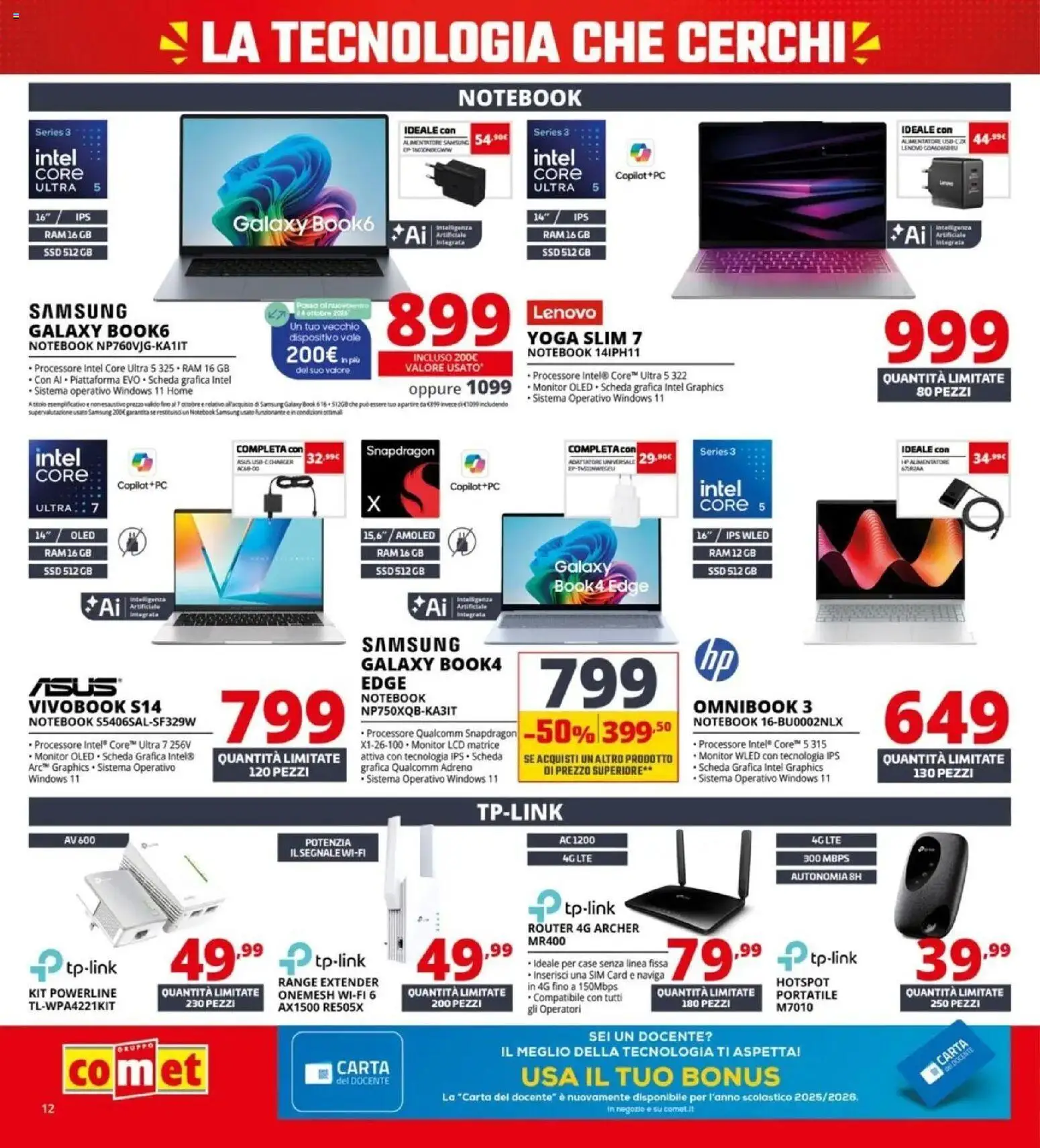 Nuovo Comet volantino dal 24/09/2026 > offerte anteprima 🛍️ | Pagina: 12 | Prodotti: Router, Monitor, Range extender, Adattatore