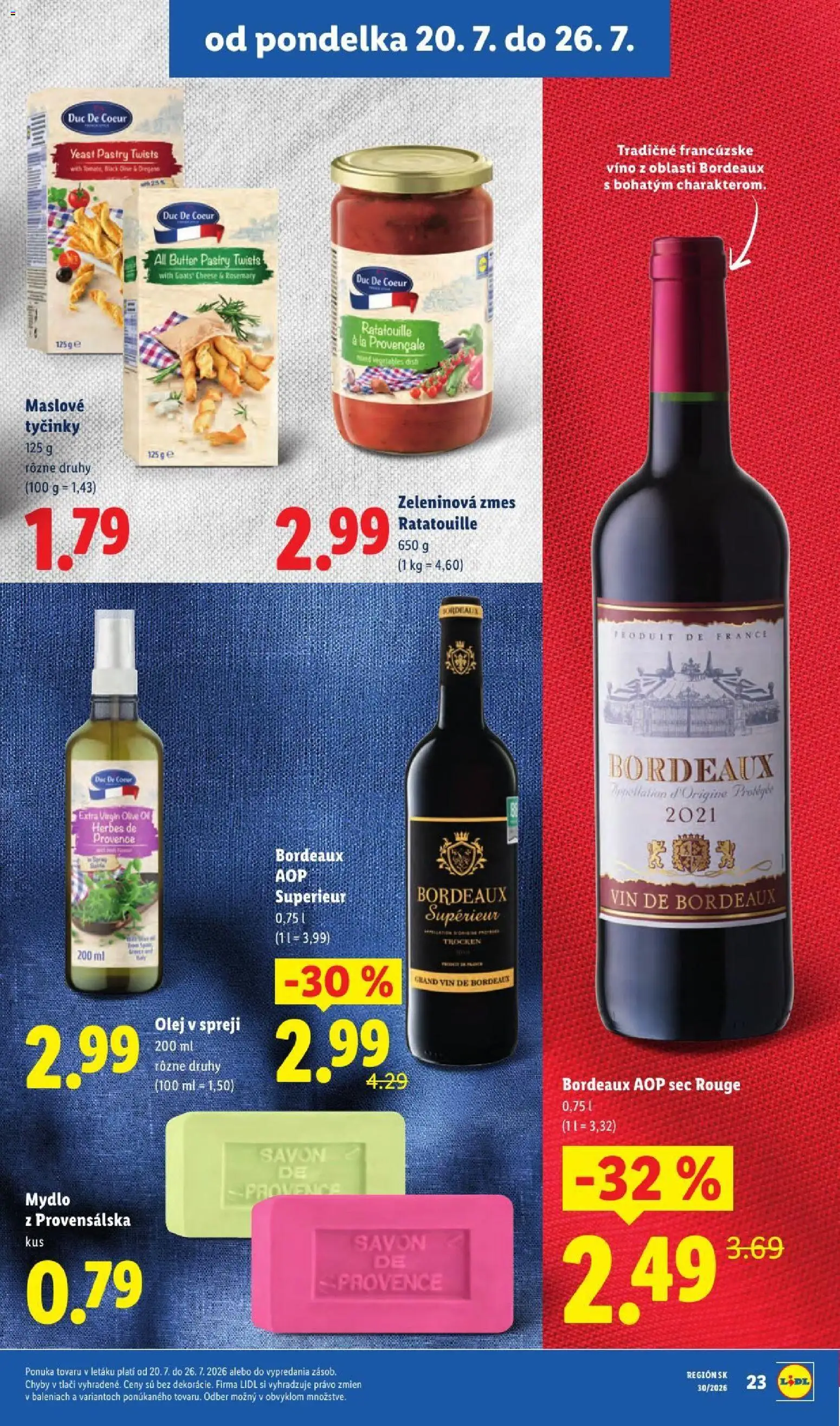 Nové Lidl akcie – leták je platný od 20.07.2026 | Strana: 38 | Produkty: Olej, Mydlo, Olej v spreji, Zeleninová zmes
