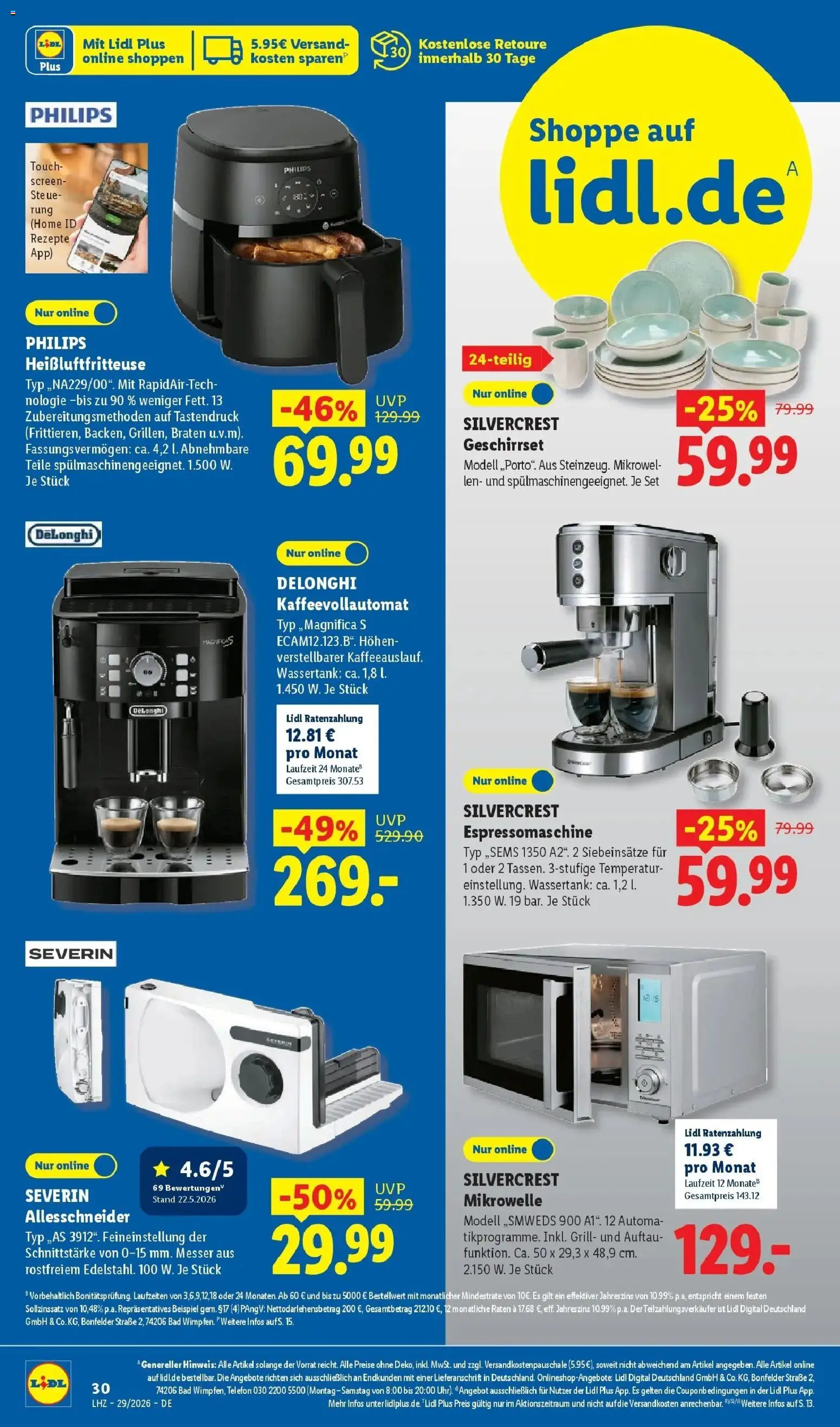 Lidl Prospekt Zülpich – gültig ab 13.07.2026 | Seite: 54 | Produkte: Philips, Mikrowelle, Kaffeevollautomat, Heißluftfritteuse