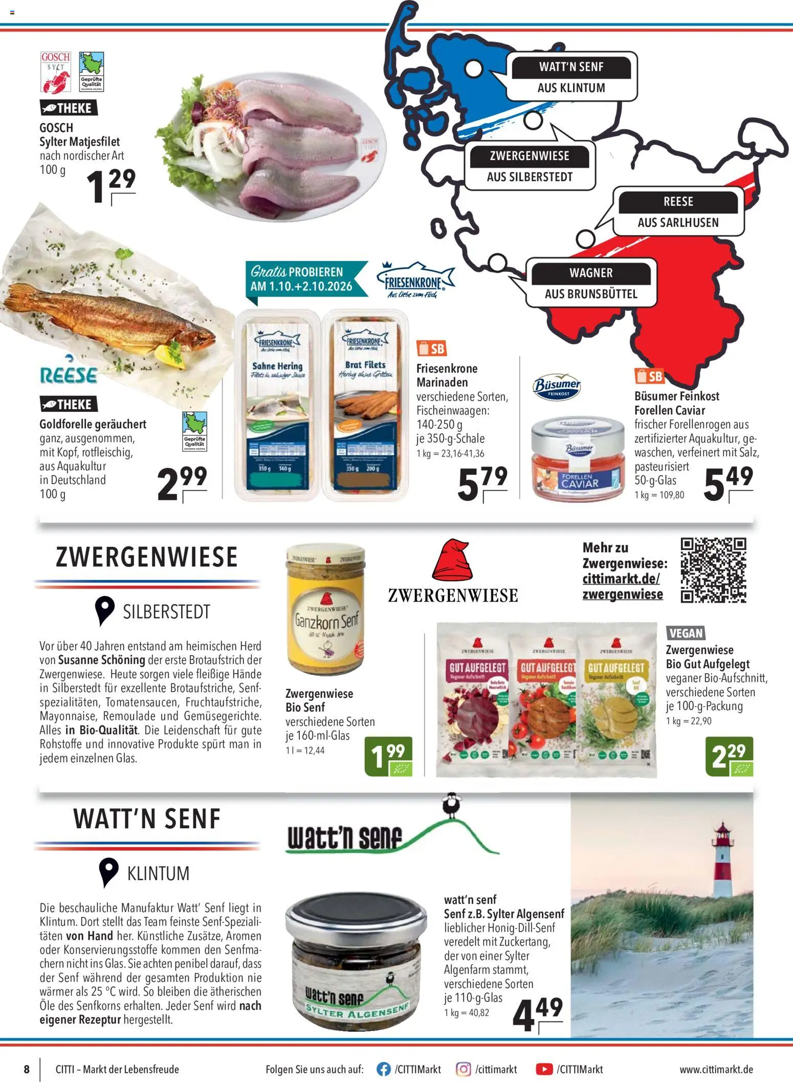 CITTI Markt Prospekt – gültig ab 30.09.2026 | Seite: 8 | Produkte: Herd, Hering, Theke, Sahne