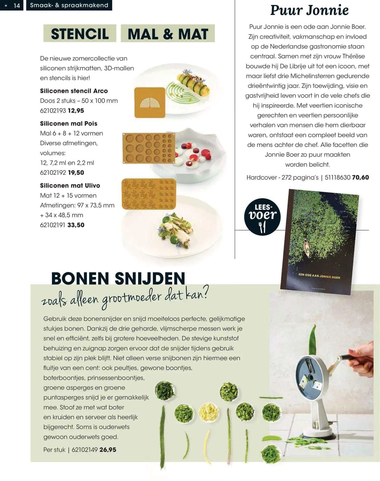 {H1} | Pagina: 14 | Producten: Boter, Snijder, Behuizing, Kruiden