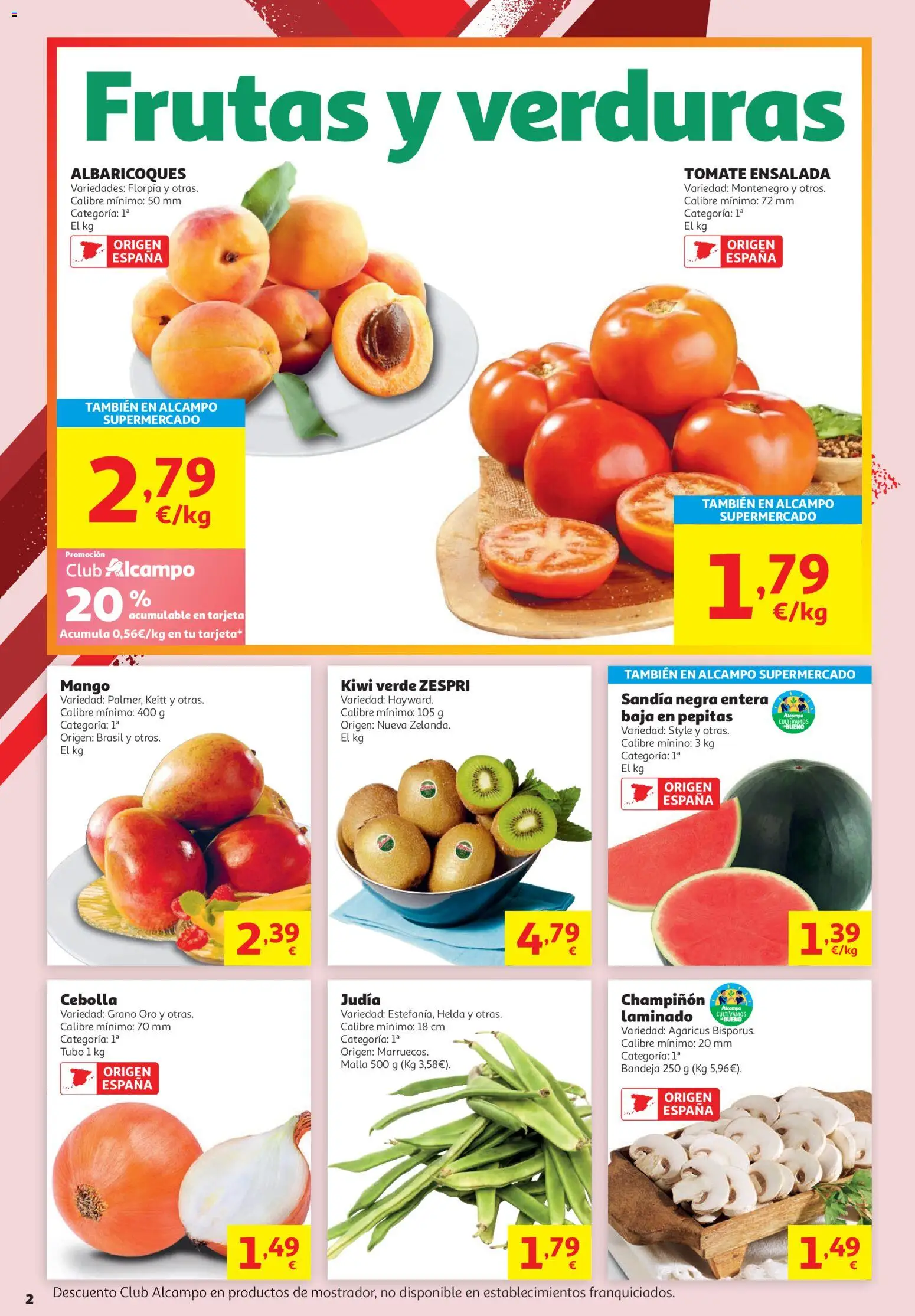 Alcampo -  HP Unico │ válido desde el 16.06.2026 | Página: 2 | Productos: Kiwi, Ρούτερ, Sandía, Bandeja