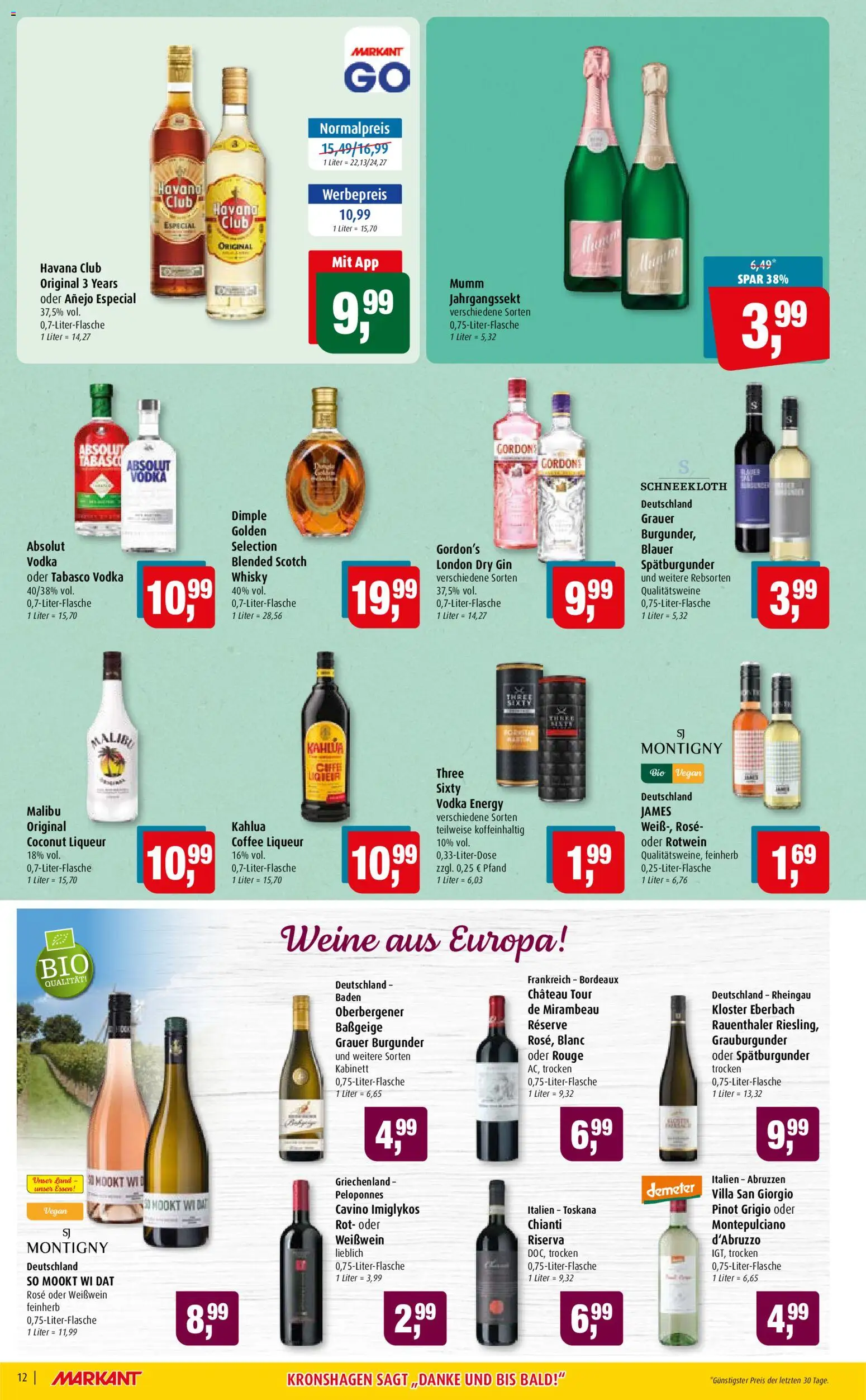 Markant Prospekt – gültig ab 27.07.2026 | Seite: 12 | Produkte: Havana club, Energy, Weißwein, Rotwein