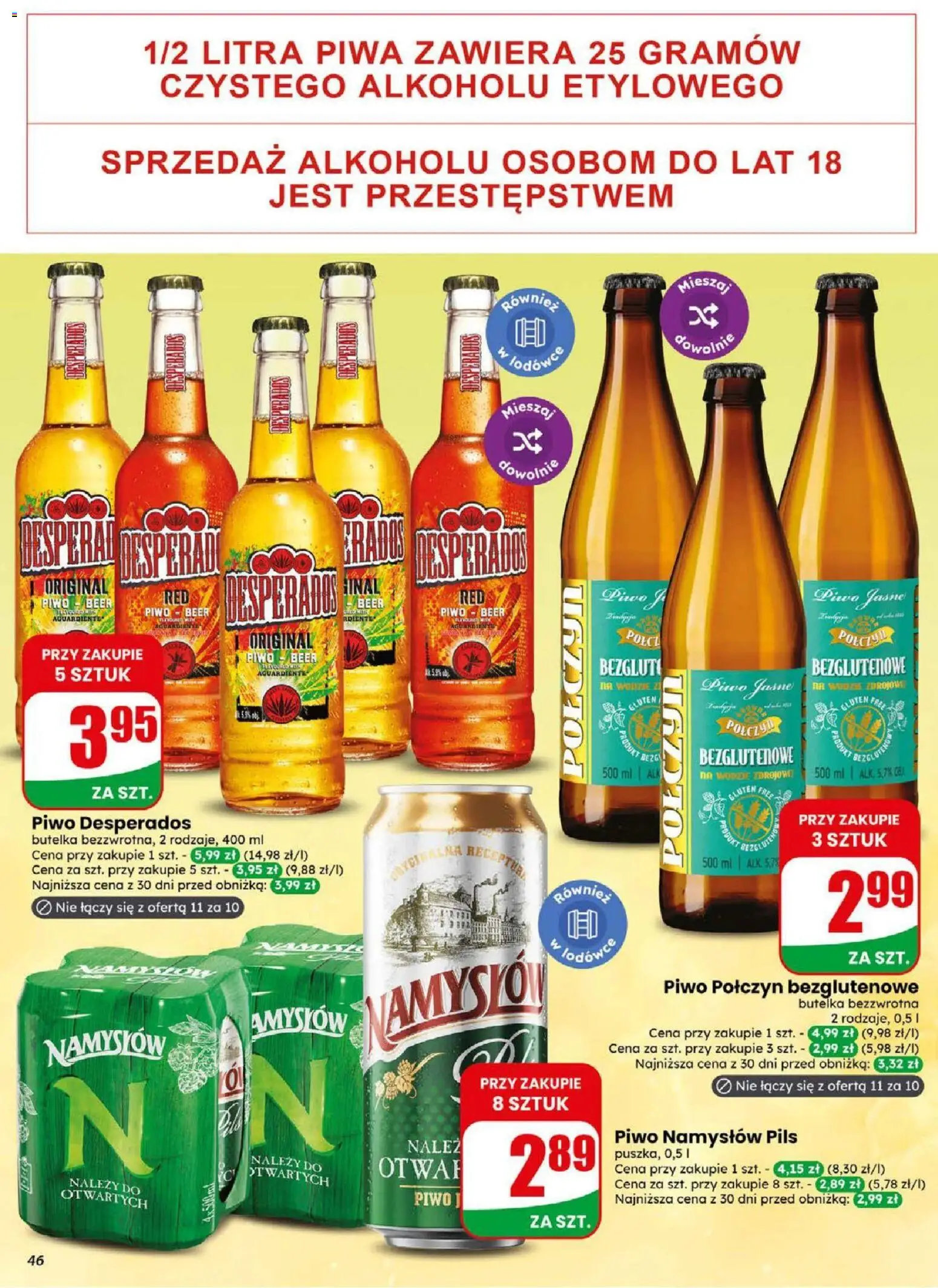 Dino gazetka od 02.09.2026 | Strona: 46 | Produkty: Piwo Desperados, Piwo, Desperados, Piwo Namysłów
