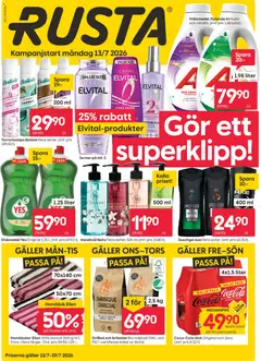 Rusta erbjudanden - Förhandsvisning av reklamblad från butik Rusta aktuell från 13/07/2026