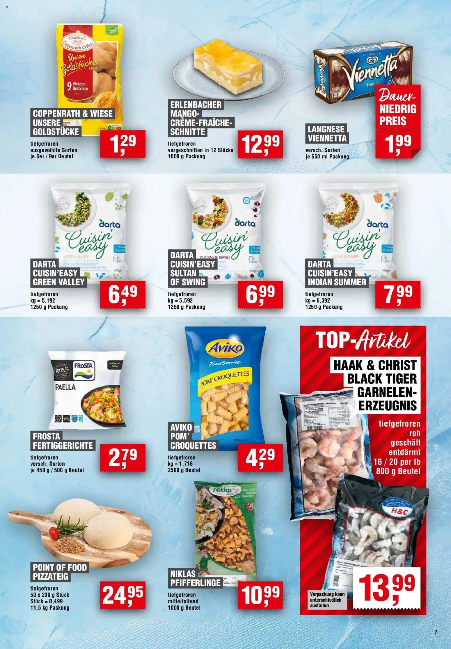 Edeka Prospekt Freiburg – gültig ab 20.08.2026 | Seite: 7 | Produkte: Frosta, Fertiggerichte, Mango, Pfifferlinge