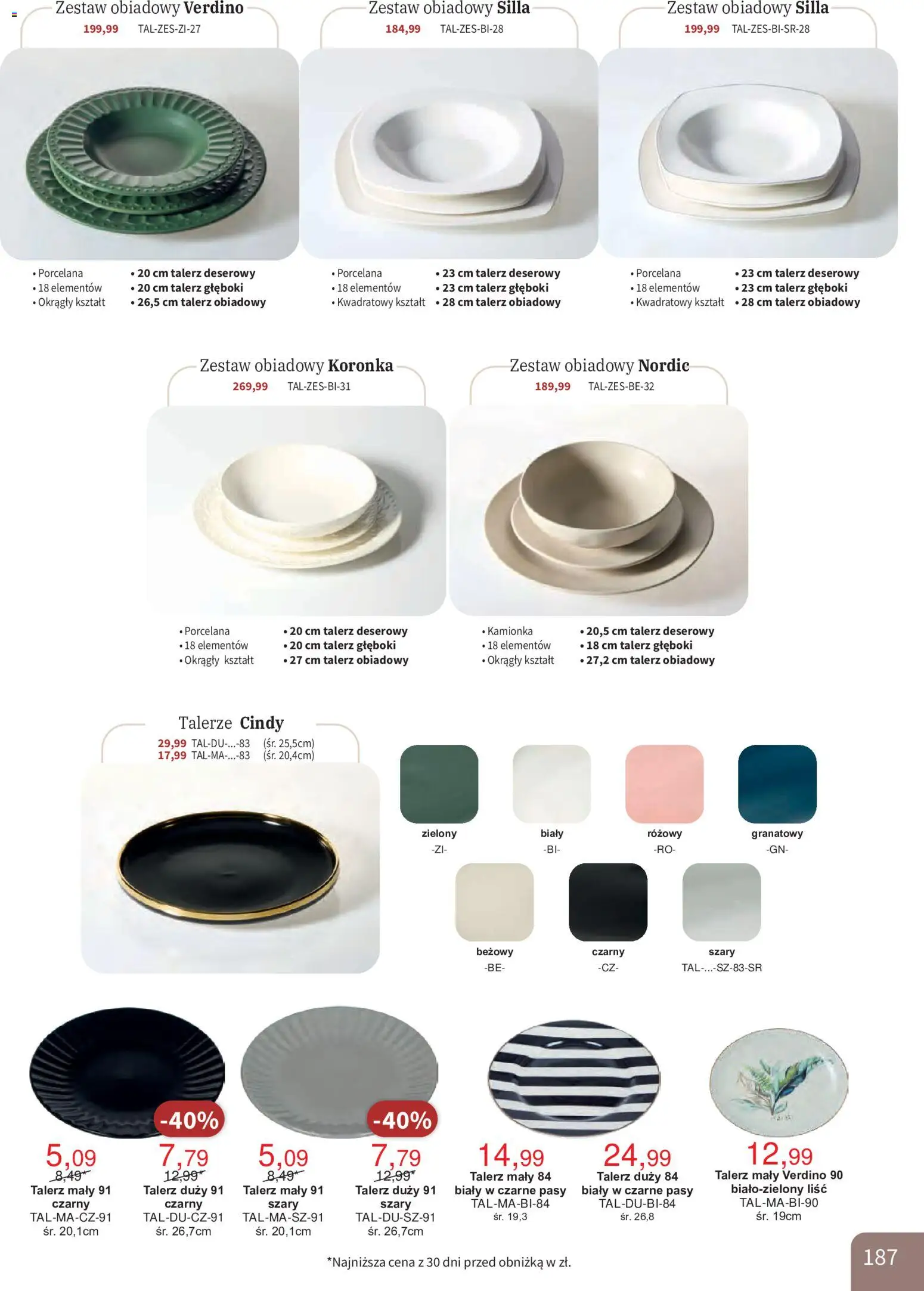 Bodzio Katalog od 01.10.2026 | Strona: 187 | Produkty: Talerze, Zestaw obiadowy