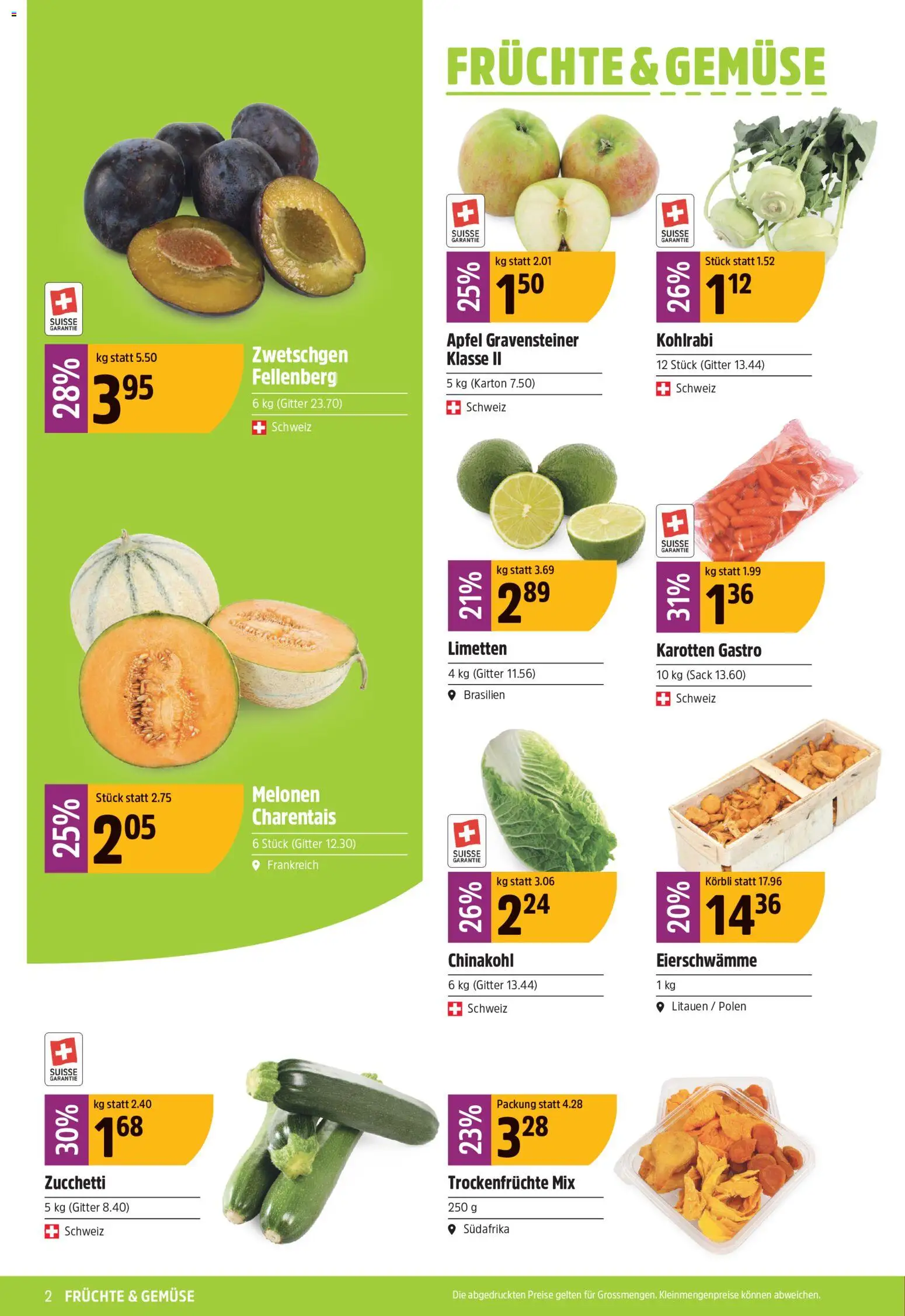 TopCC aktionen – gültig ab 24.08.2026 | Seite: 2 | Produkte: Zwetschgen, Äpfel, Chinakohl, Gemüse