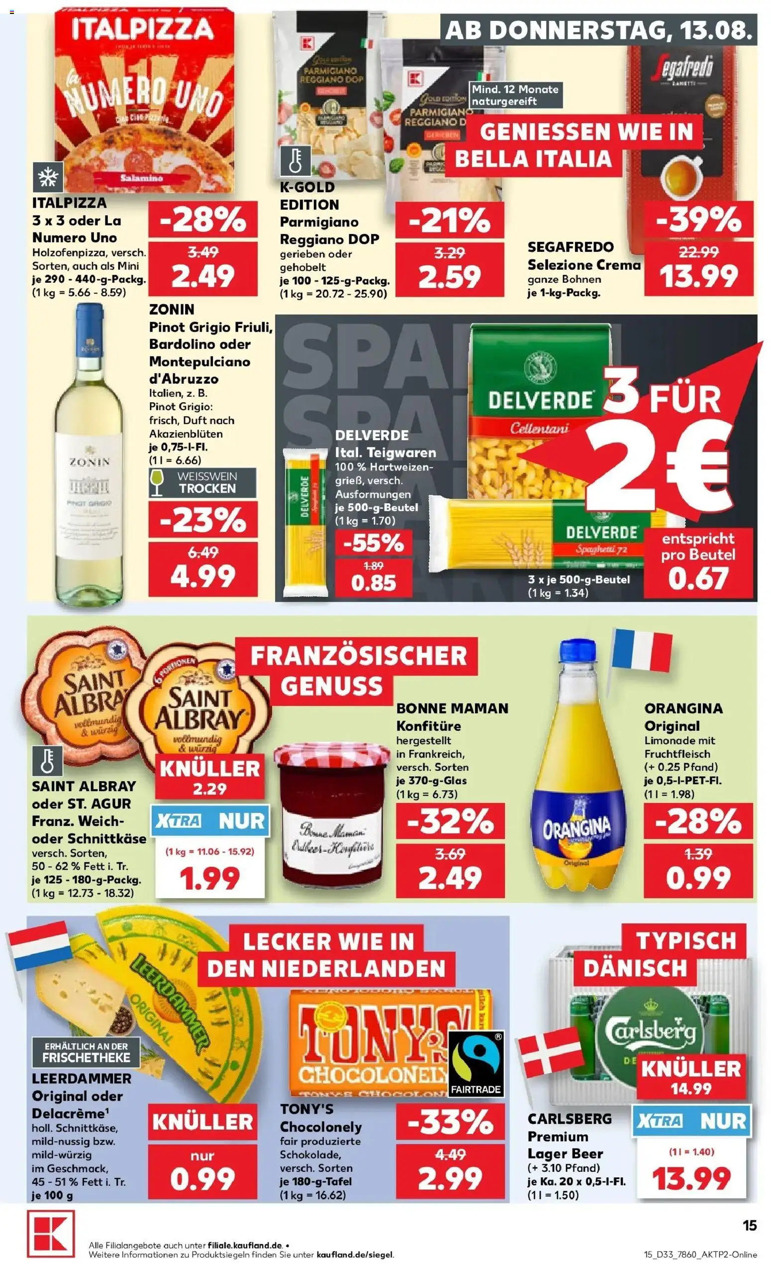 Prospekt Kaufland ab 10.08.2026 » Angebote Online zum Blättern | Seite: 24 | Produkte: Carlsberg, Weißwein, Duft, Leerdammer