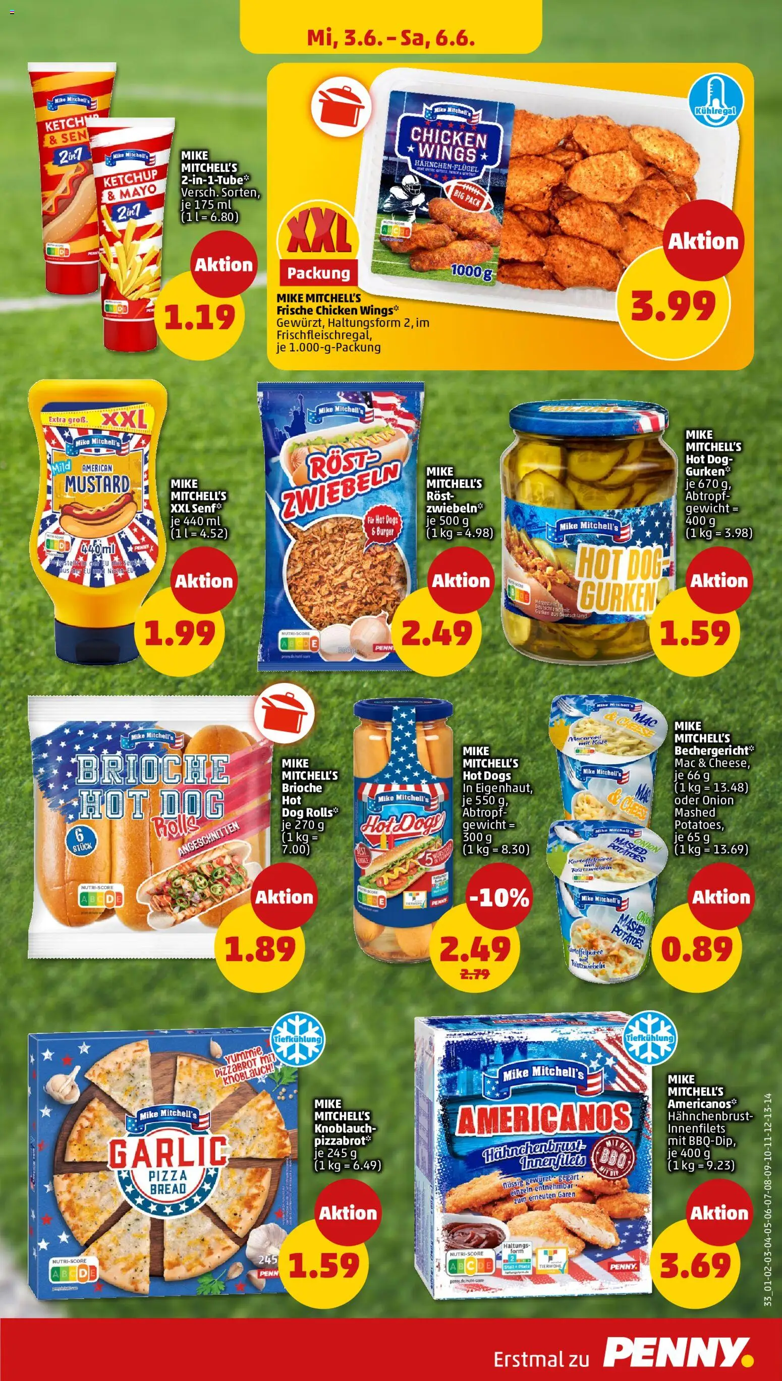 Penny Prospekt – gültig ab 01.06.2026 | Seite: 33 | Produkte: Käse, Zwiebeln, Pizza, Ketchup