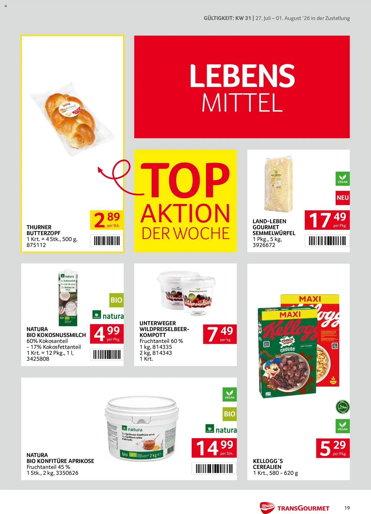 Transgourmet Zustellaktion gültig ab 27.07.2026 | Seite: 19