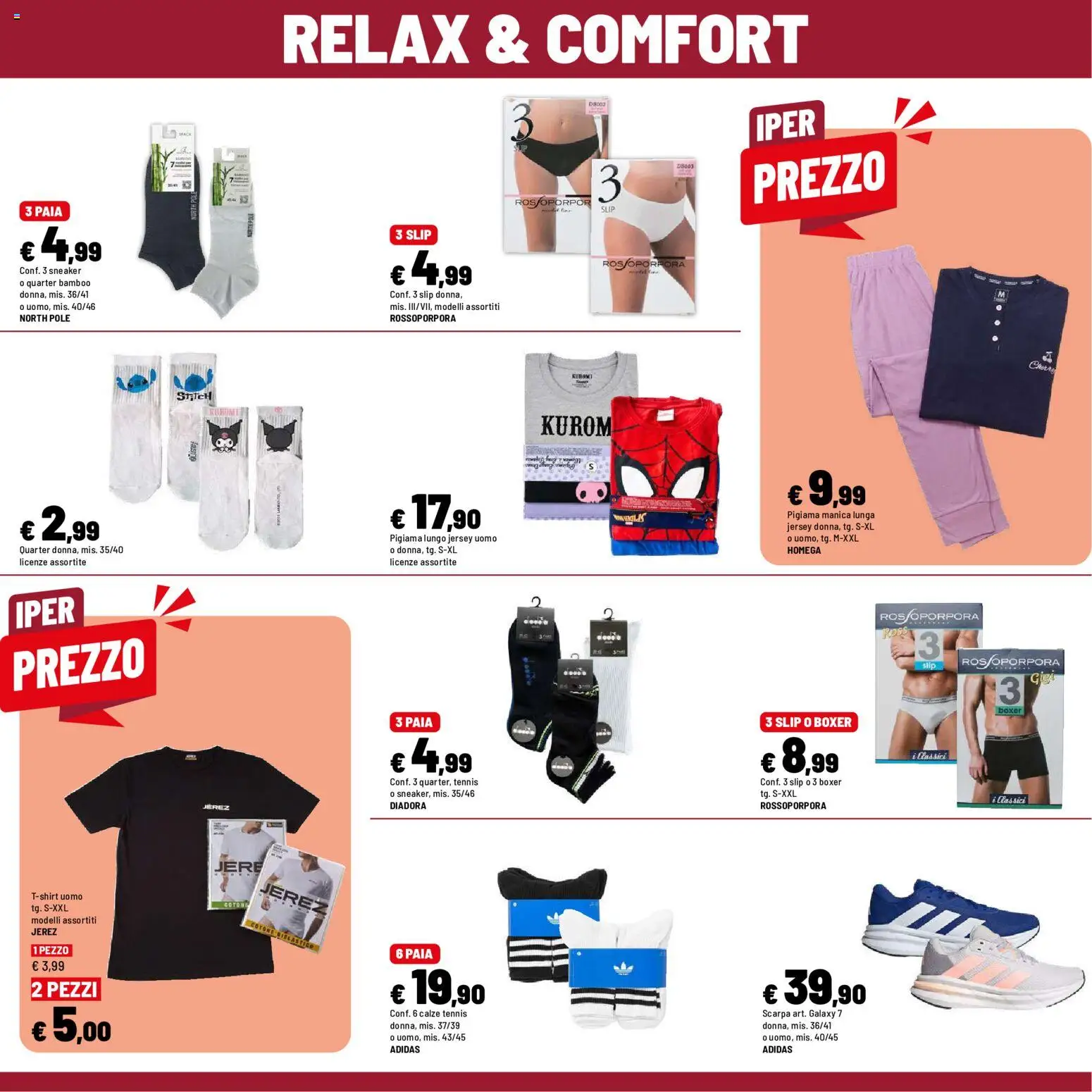 Volantino Iper del 31/08/2026 | Pagina: 46 | Prodotti: Pigiama, Slip, Boxer